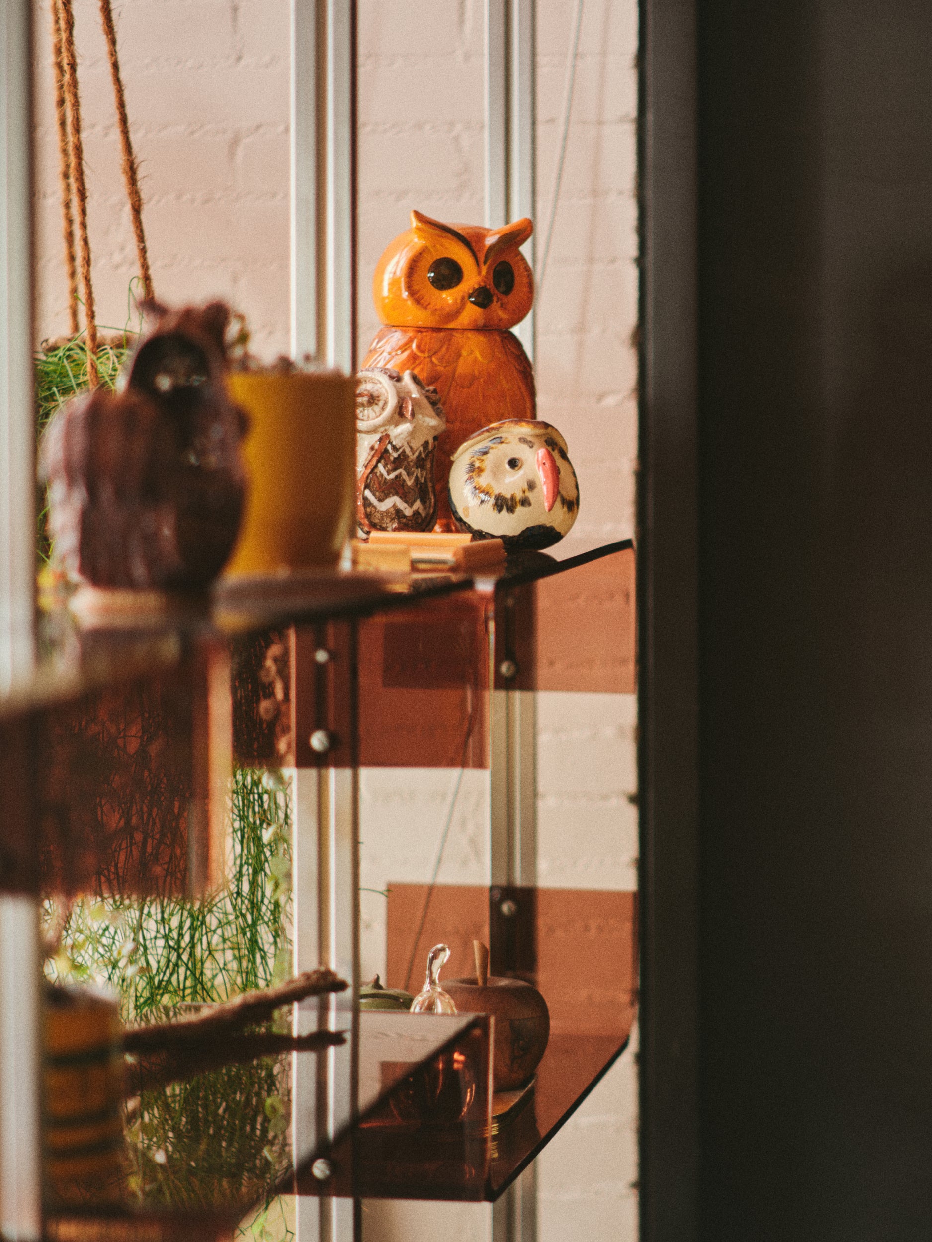 Ceramic owl jar