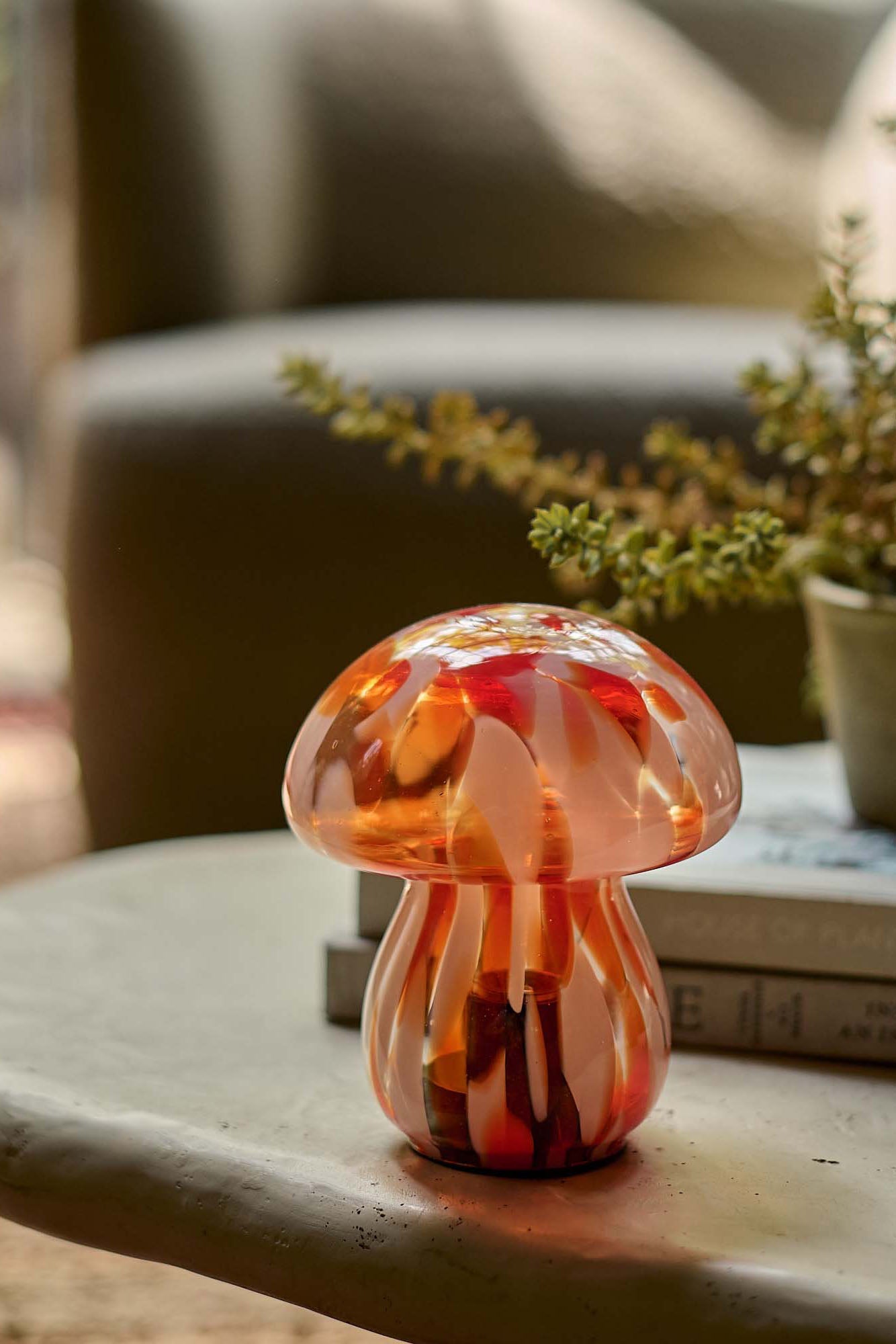 Mushroom Cordless Led Lamp, Coral