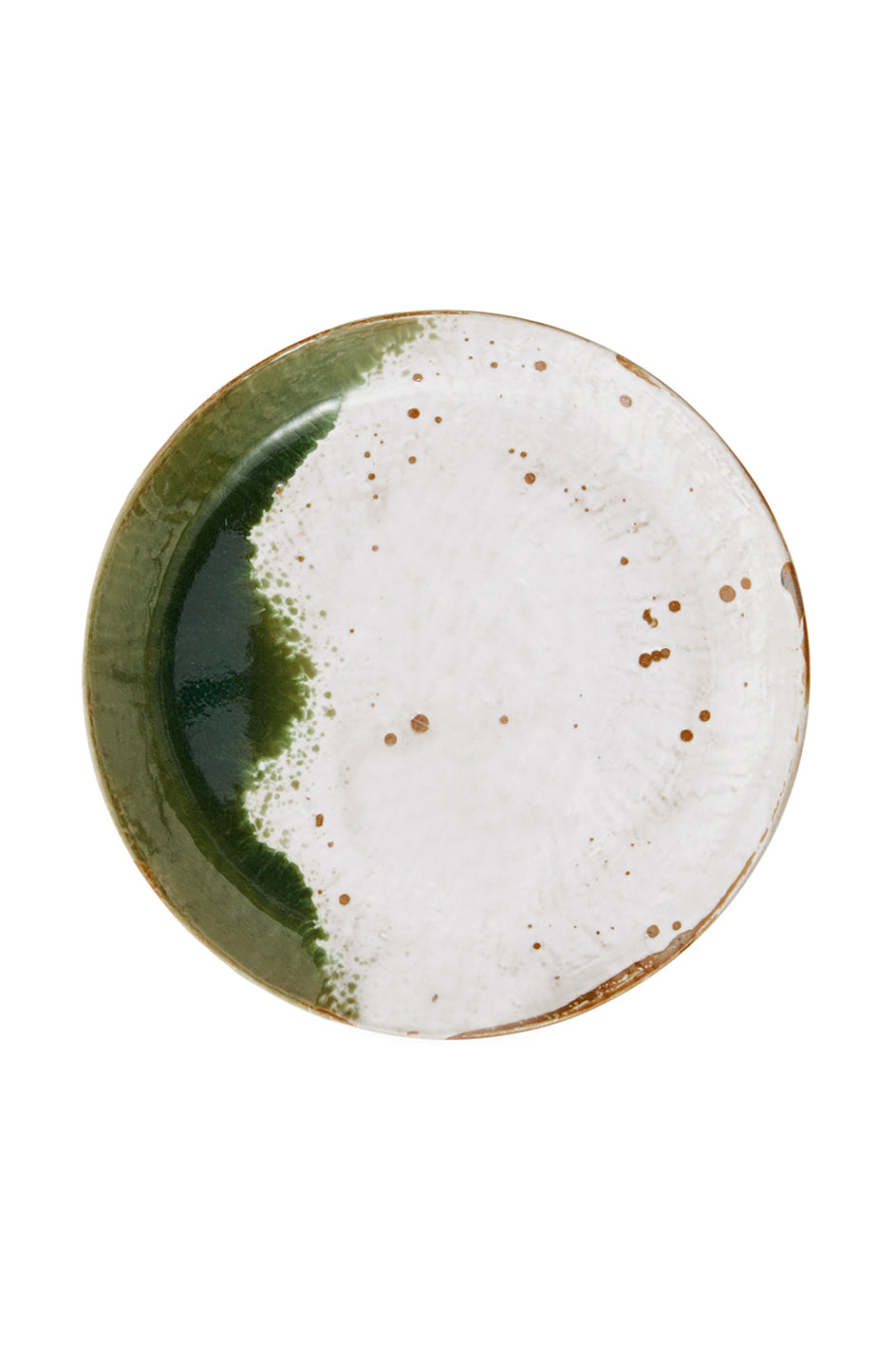 Plate stoneware, green
