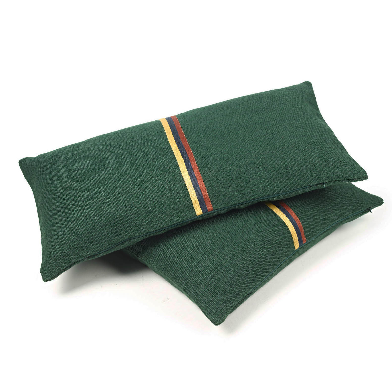 Cushion Green & Thin Stripes