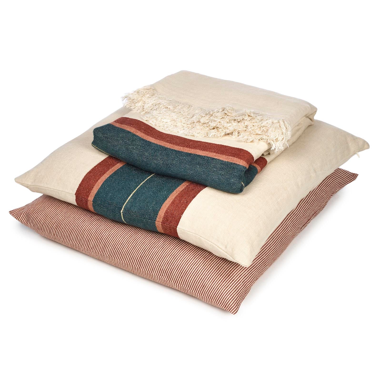 Cushion Ecru & large Stripes