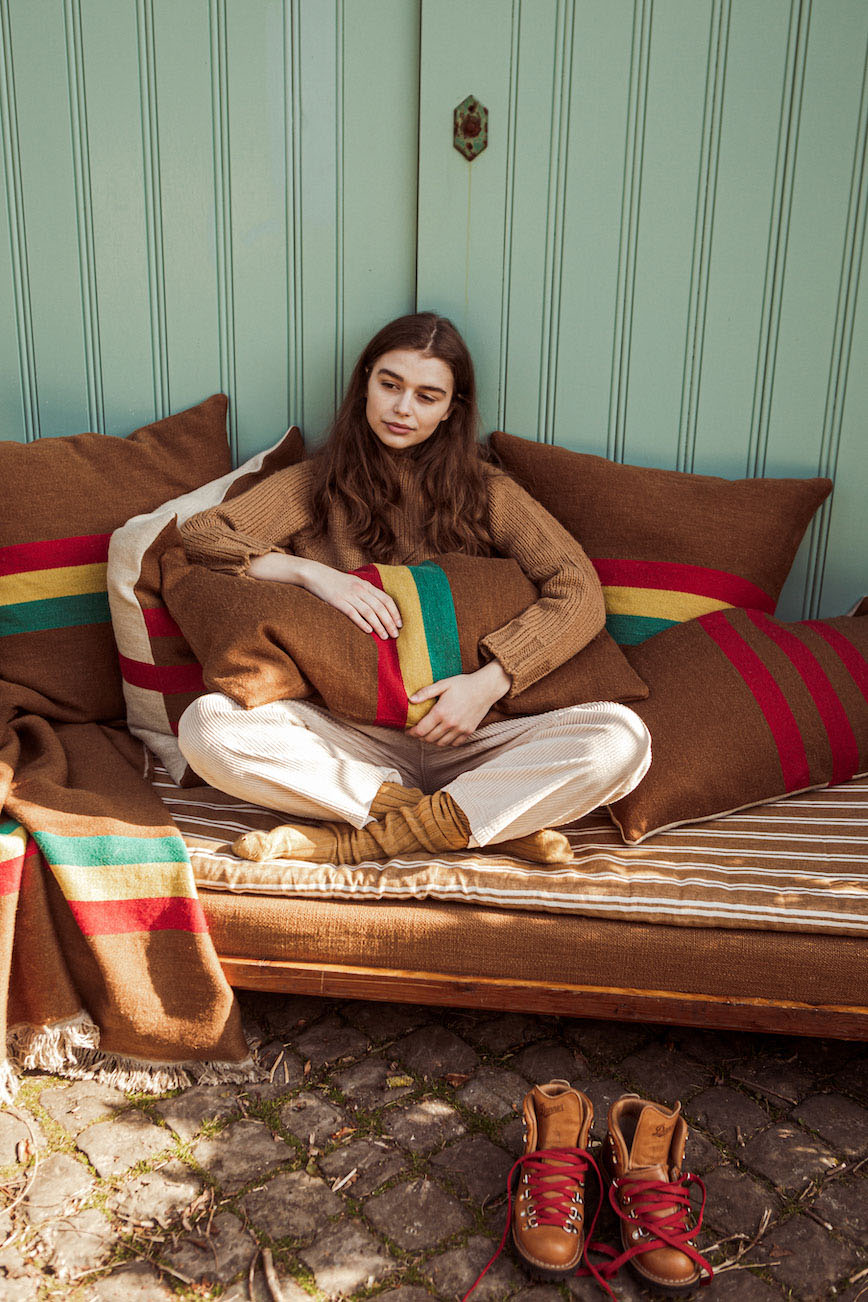 Cushion Brown & Multi Stripes