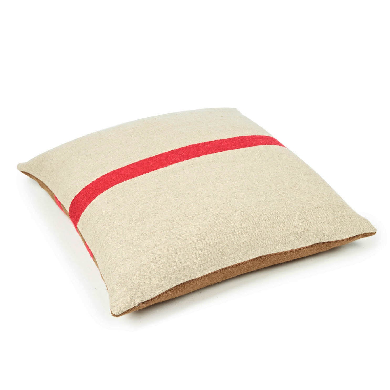 Cushion Brown & Red Stripes