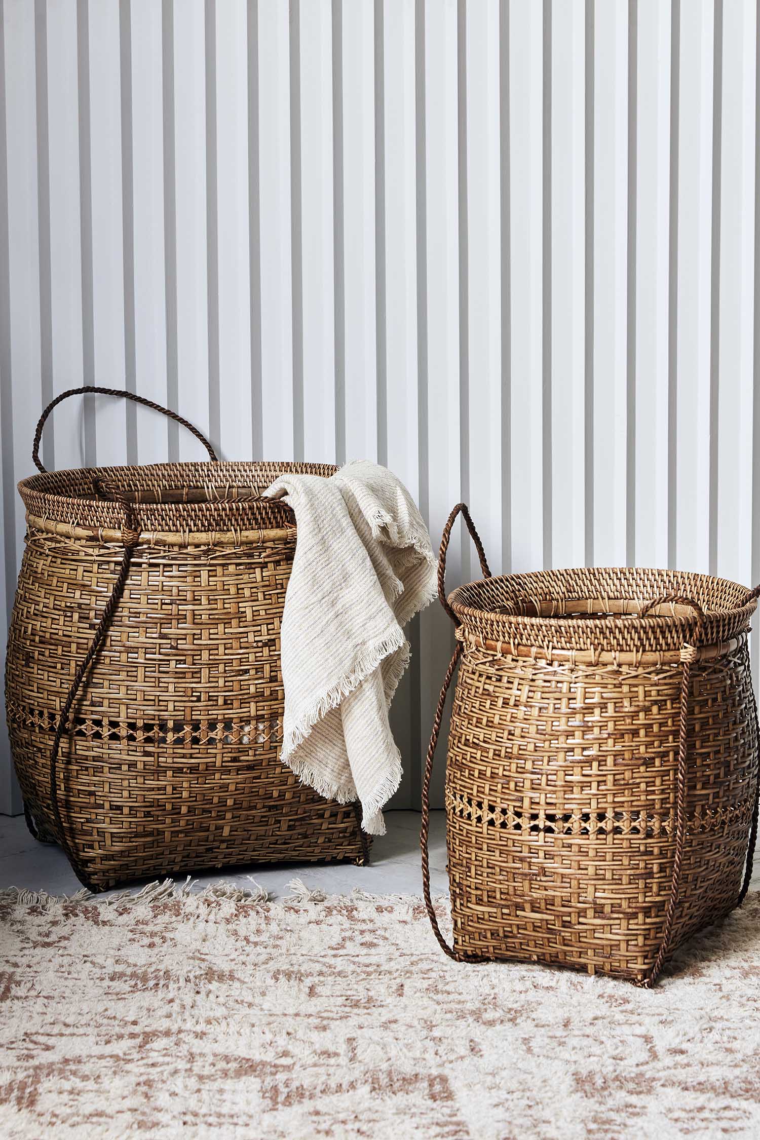 Baskets Bamboo & Rattan, choose size