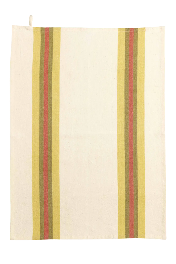 Recycled Tea Towel | Yellow Stripes