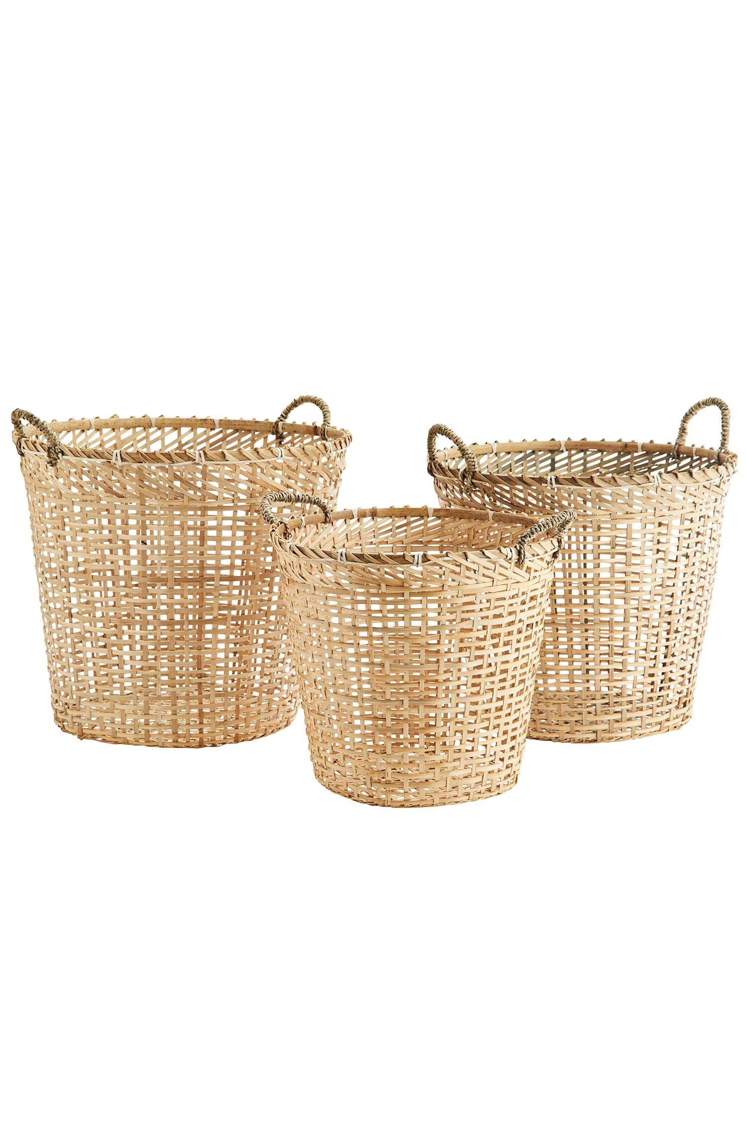 Basket round bamboo "L", 46x41cm