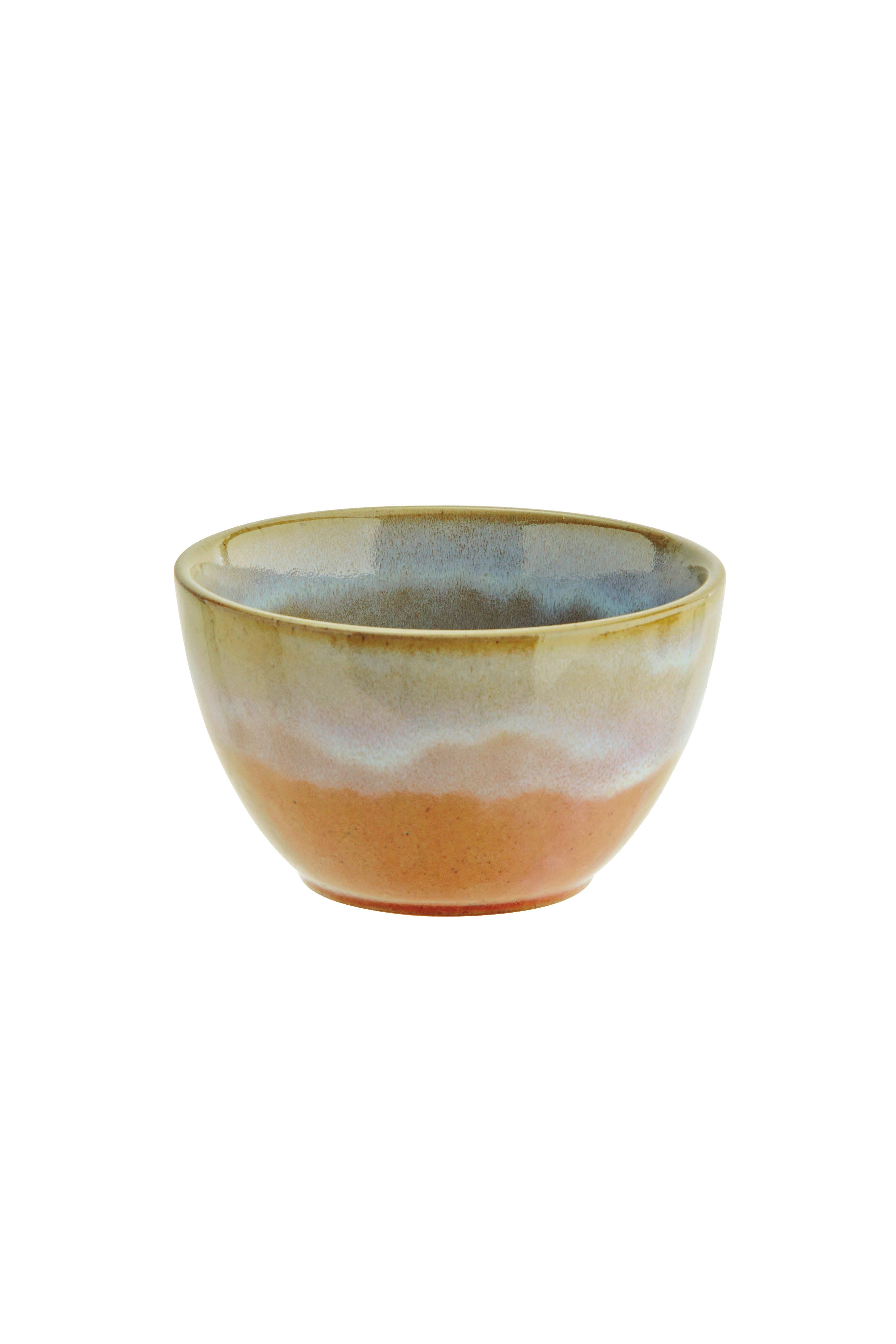 Bowl stoneware multicolor orange & green, ⌀13cm