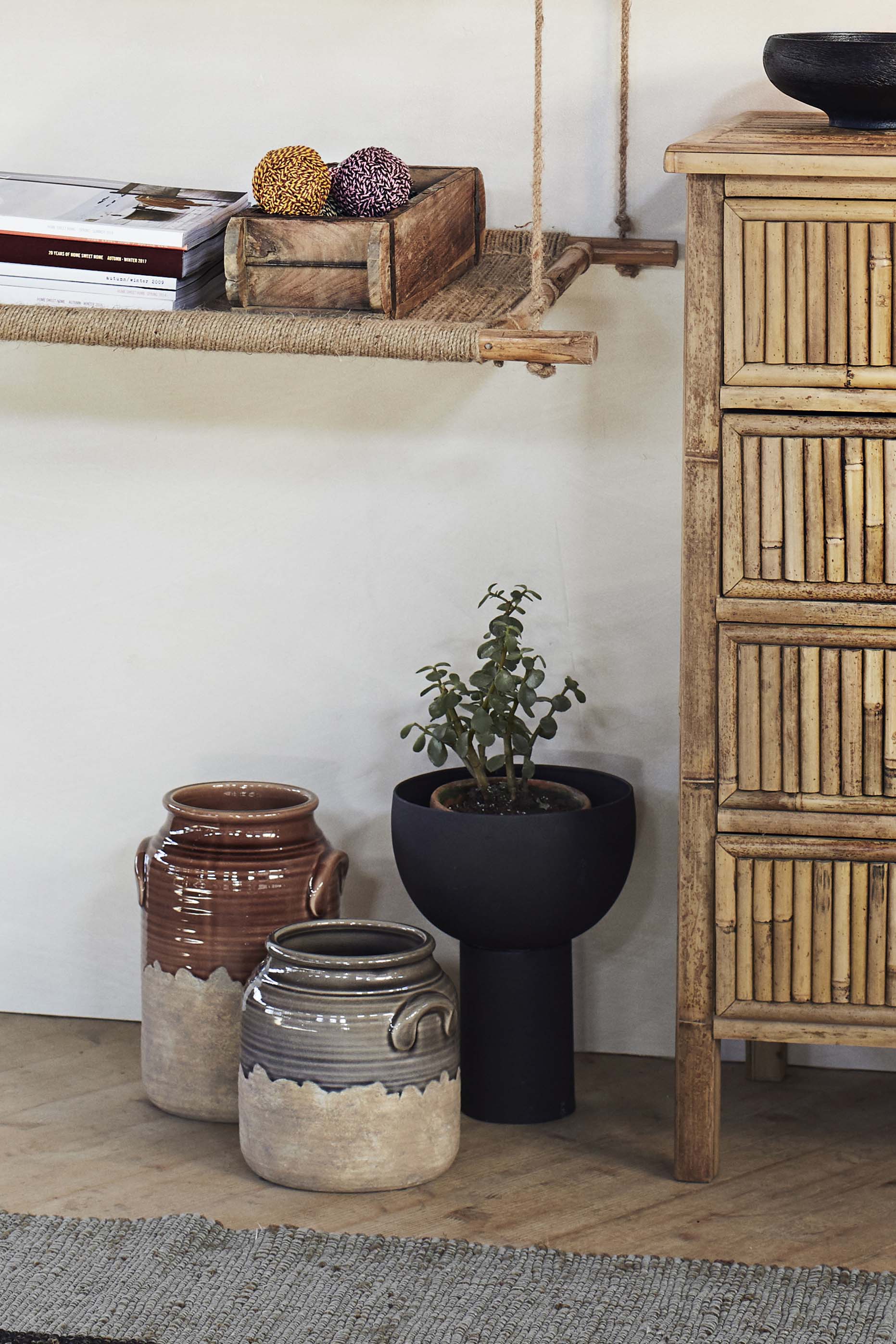 Vase Stoneware Brown