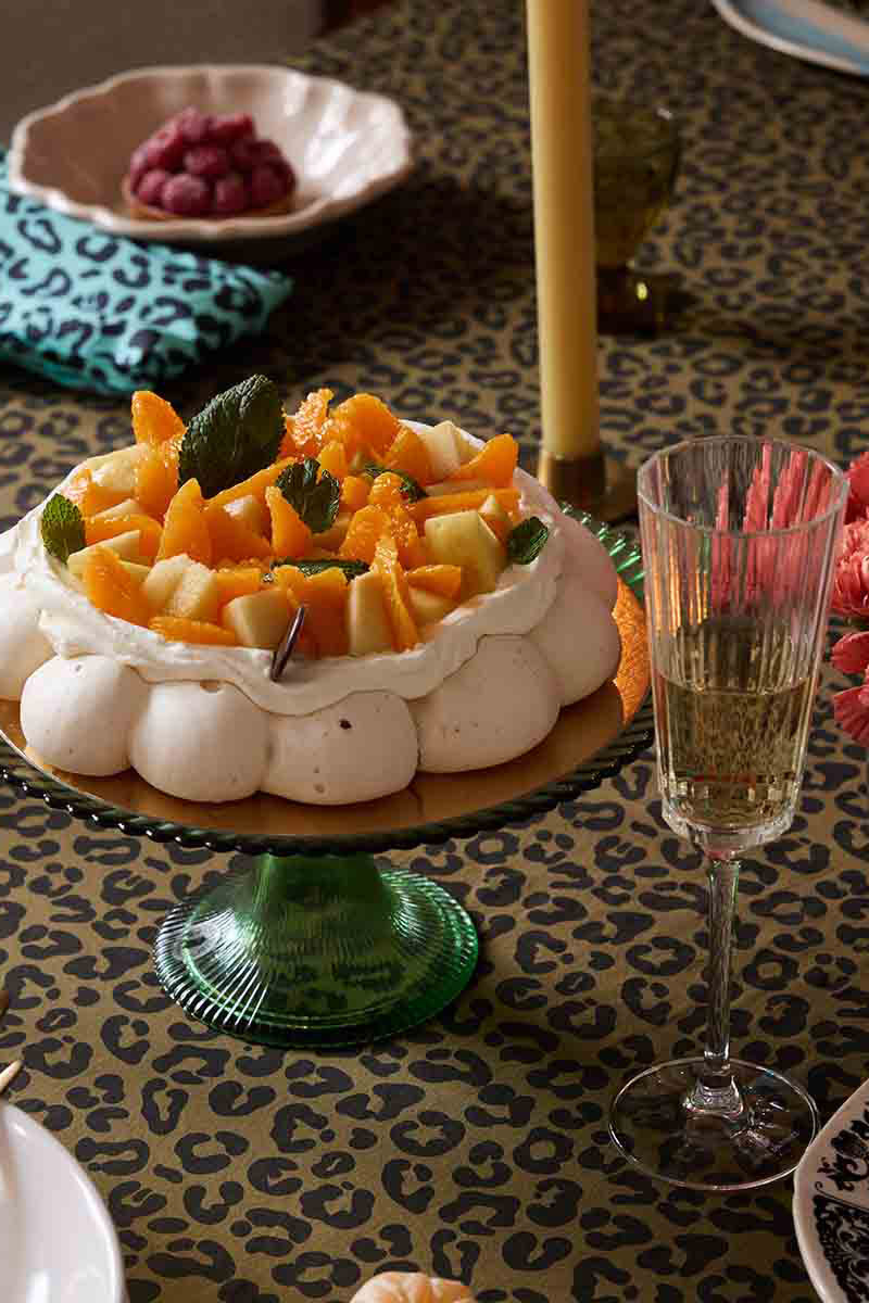 Tablecloth, Olive Animal Print