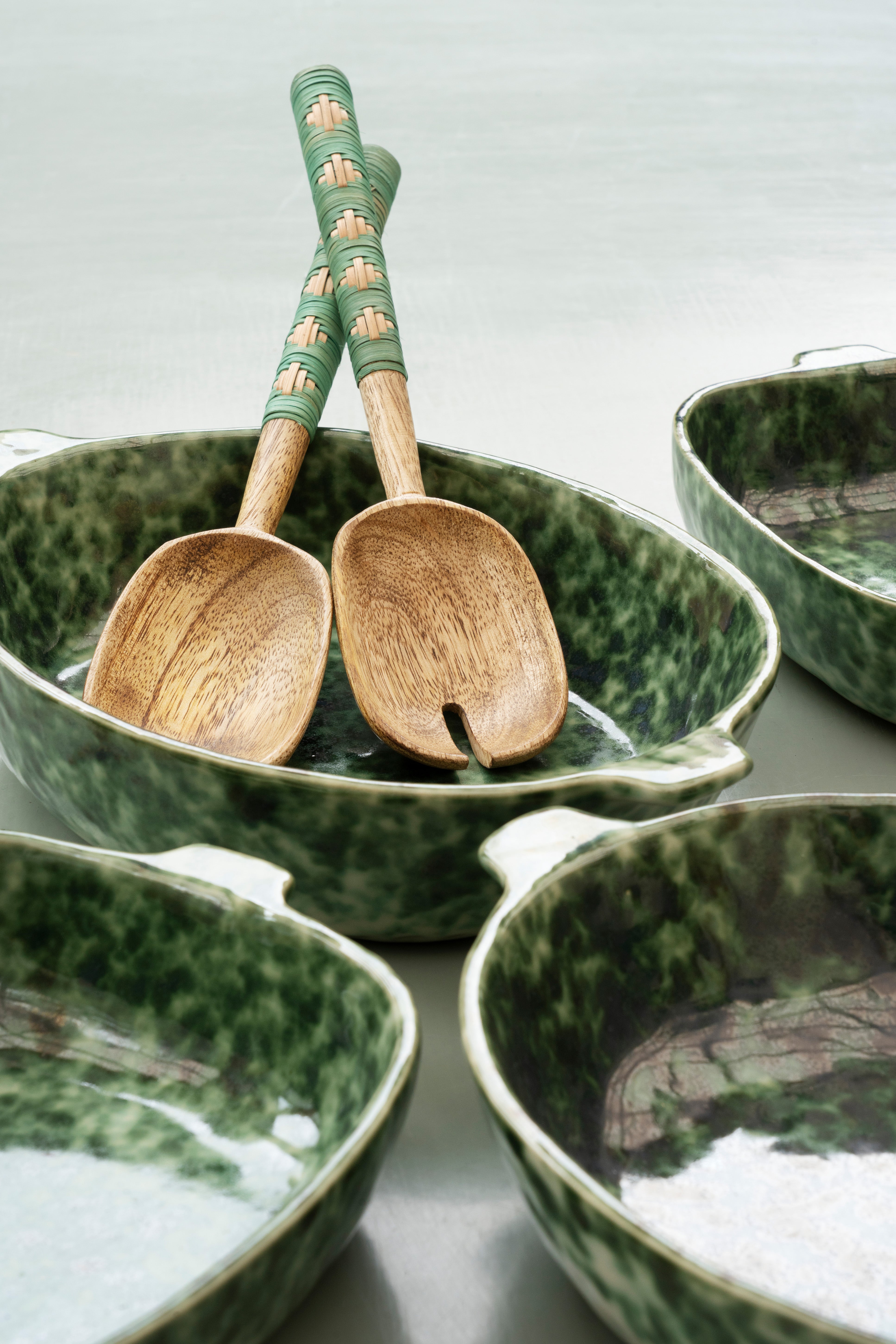 Salad Set | Rattan Green