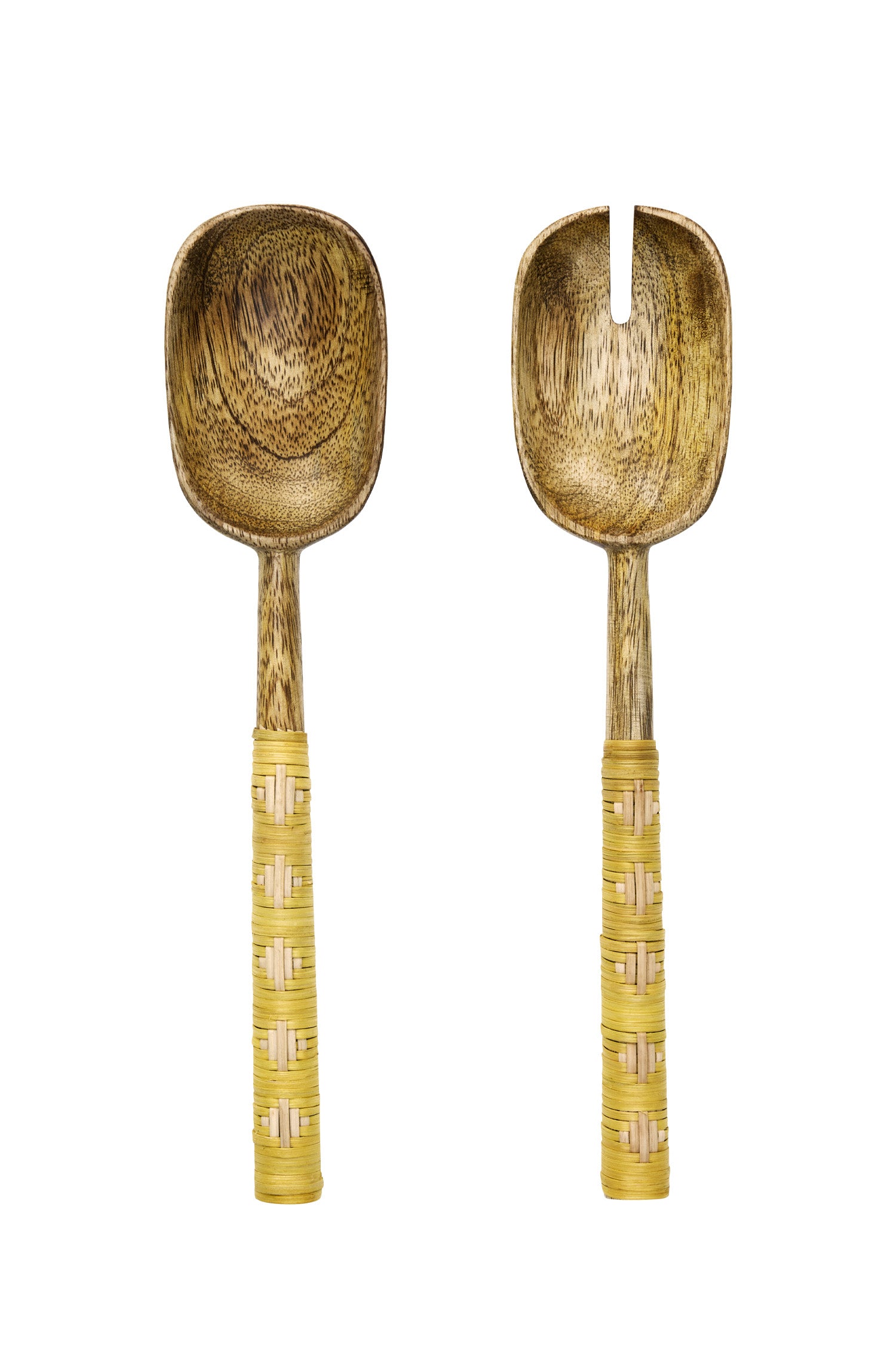 Salad set | Rattan Yellow