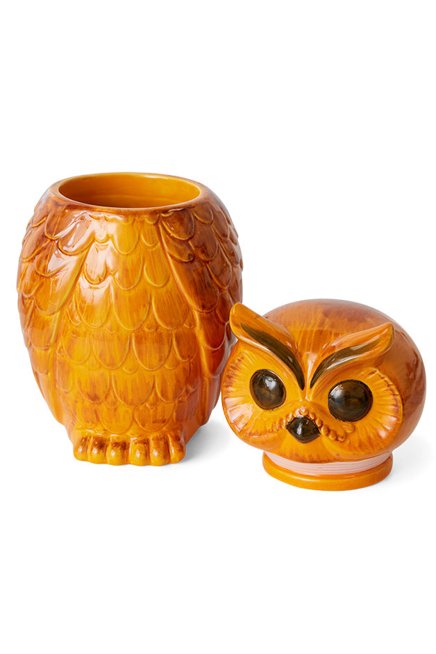 Ceramic owl jar
