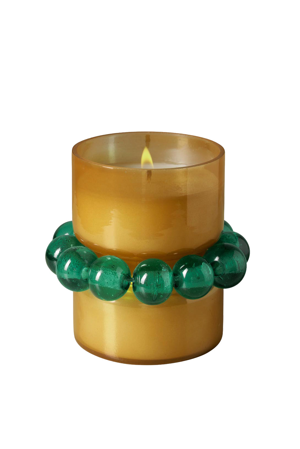 Candle with bracelet | Amber & Green