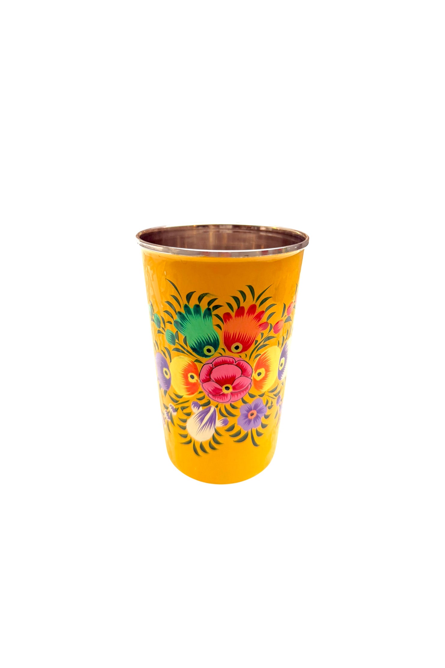 Tumbler | Yellow with Flowers