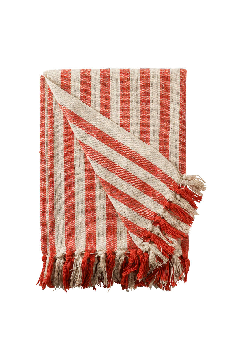 Throw/Blanket, Red Stripes