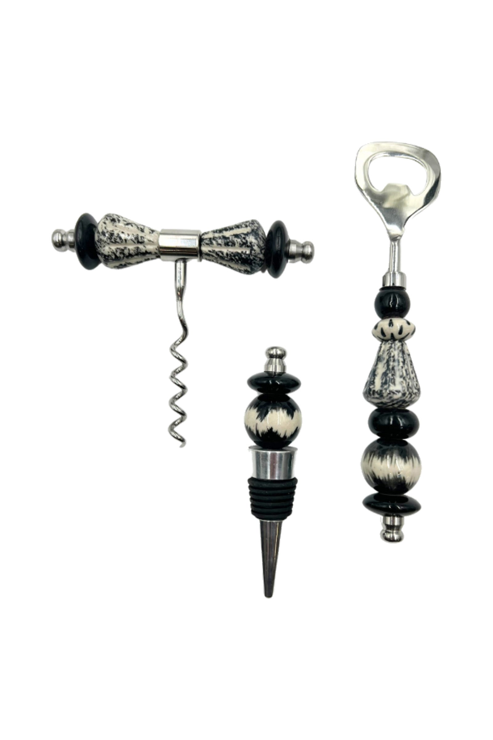 Bottle cutlery | Black & White | set of 3