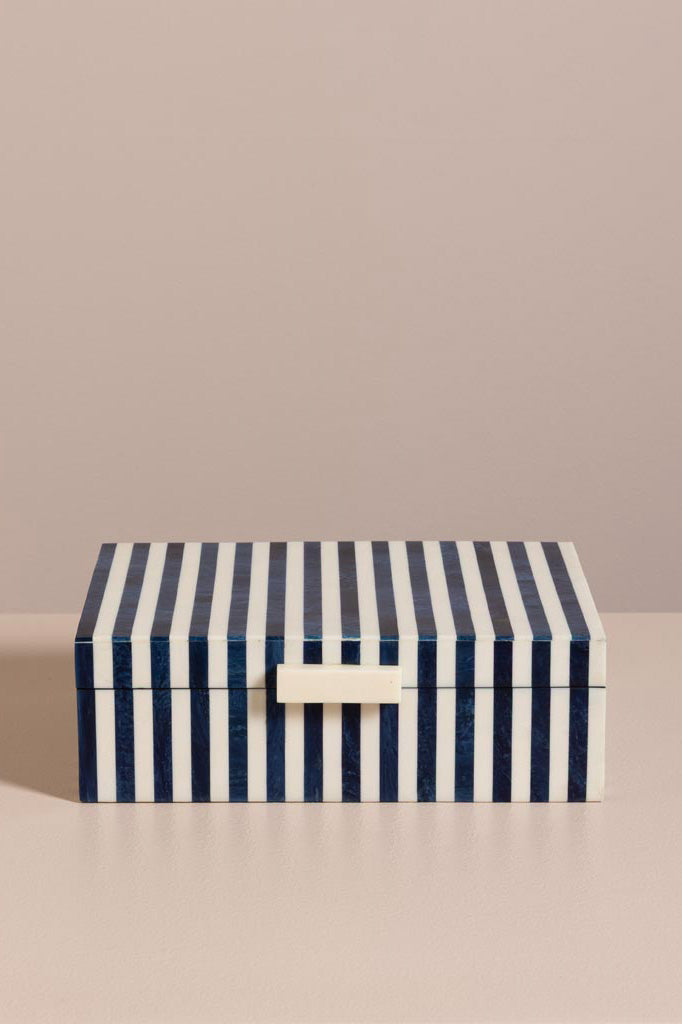 Box | Blue & White Stripes