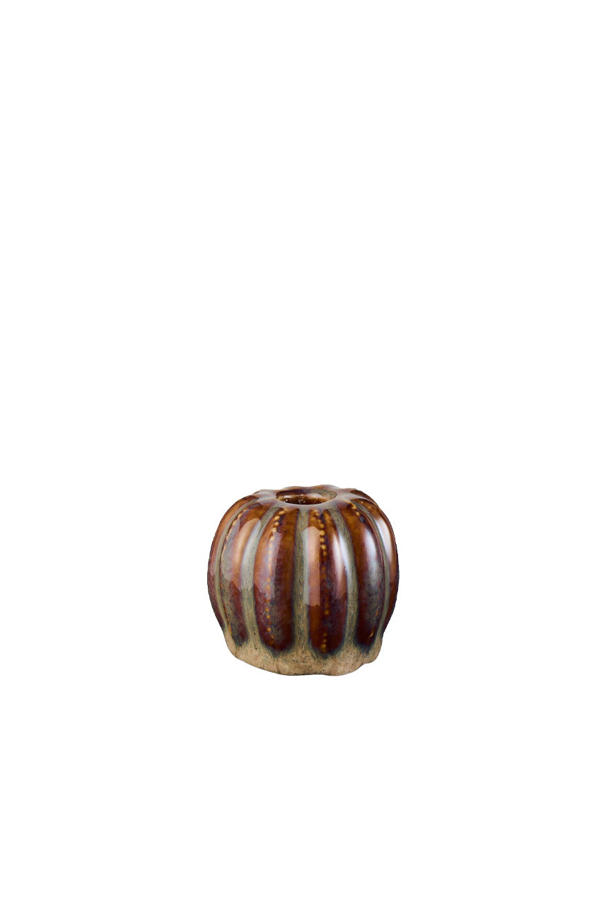 Candle Holder Pumpkin | Brown