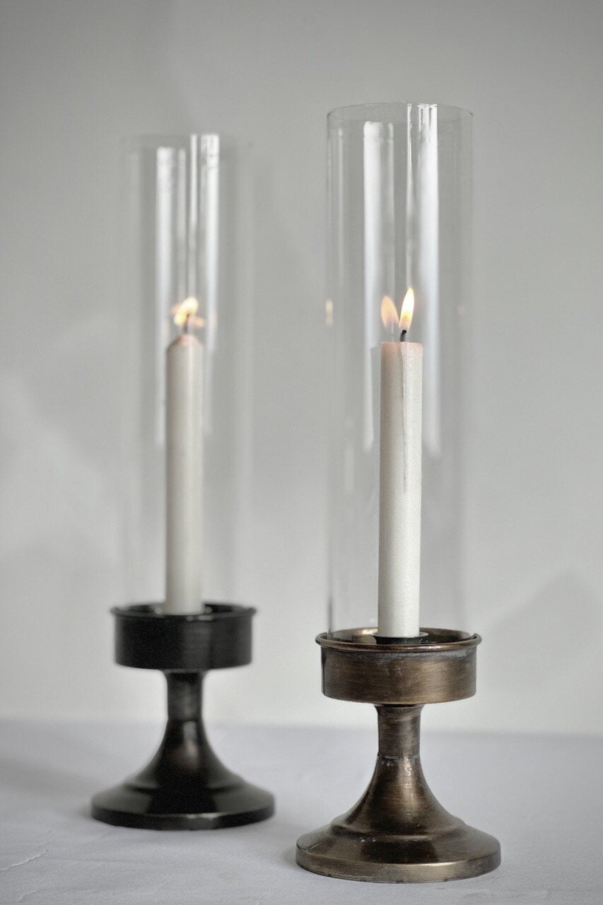 candle holder w/ cylinder glass