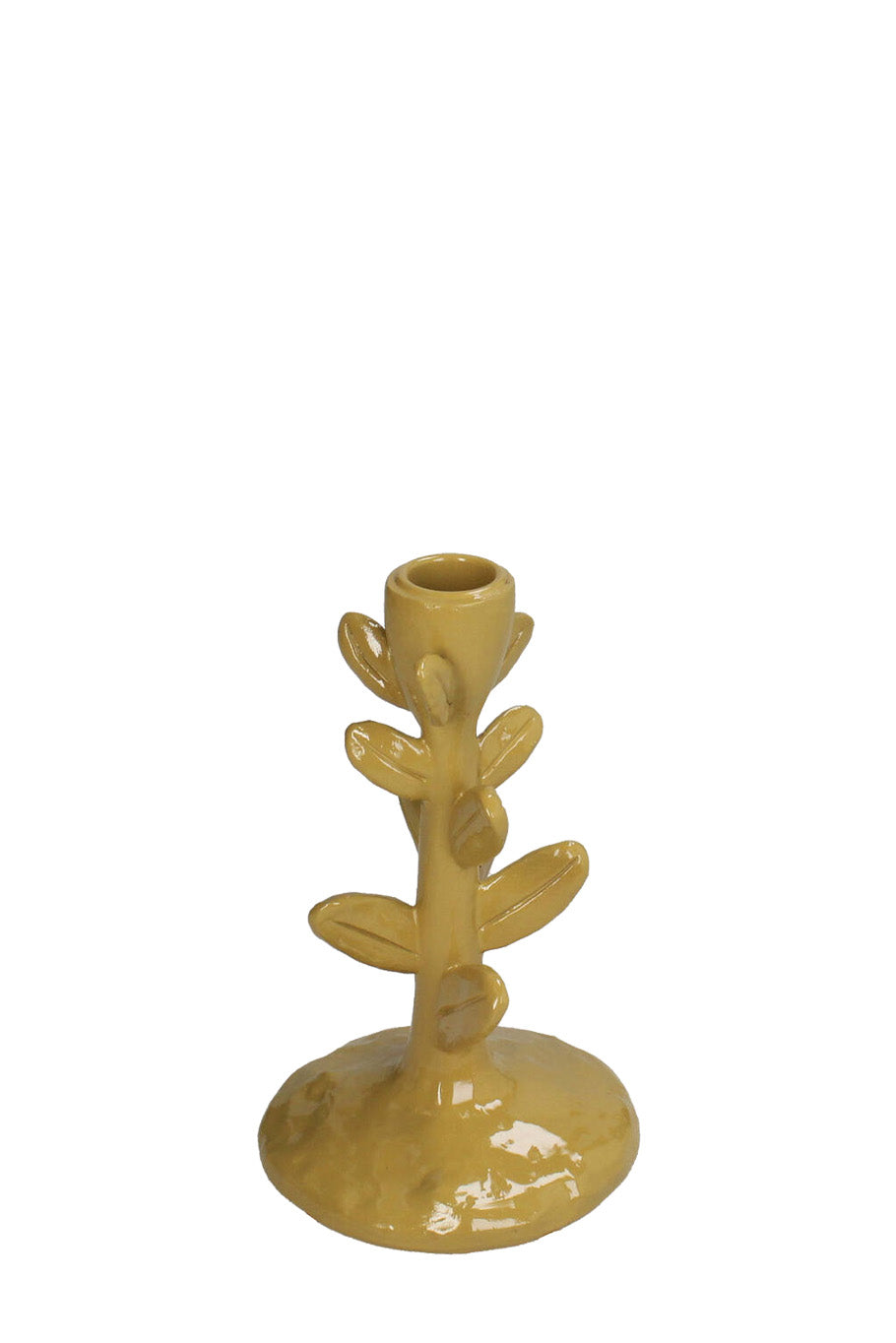 Leaves Candlestick | Mustard