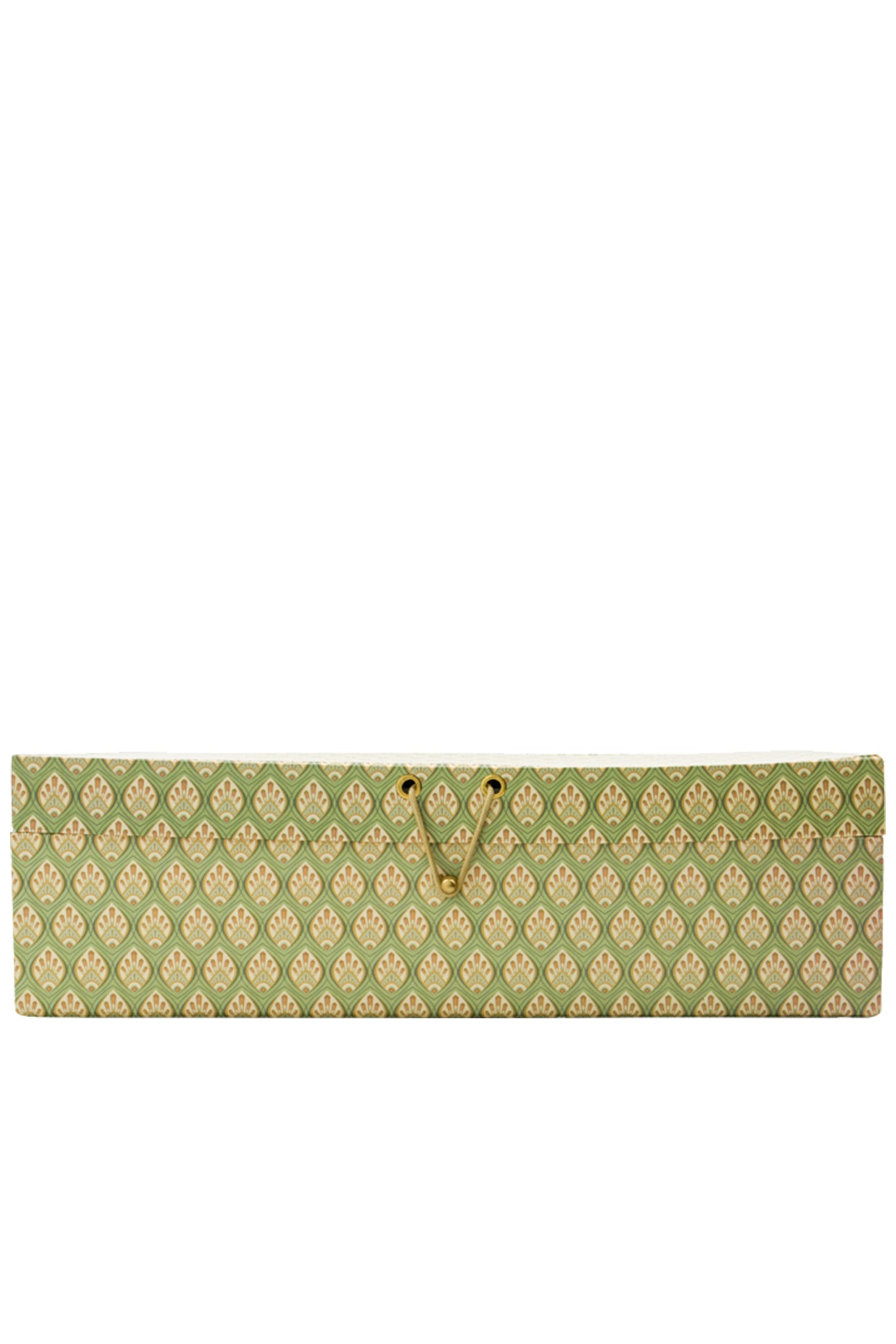 Cardboard Storage box L | Lime Flowers