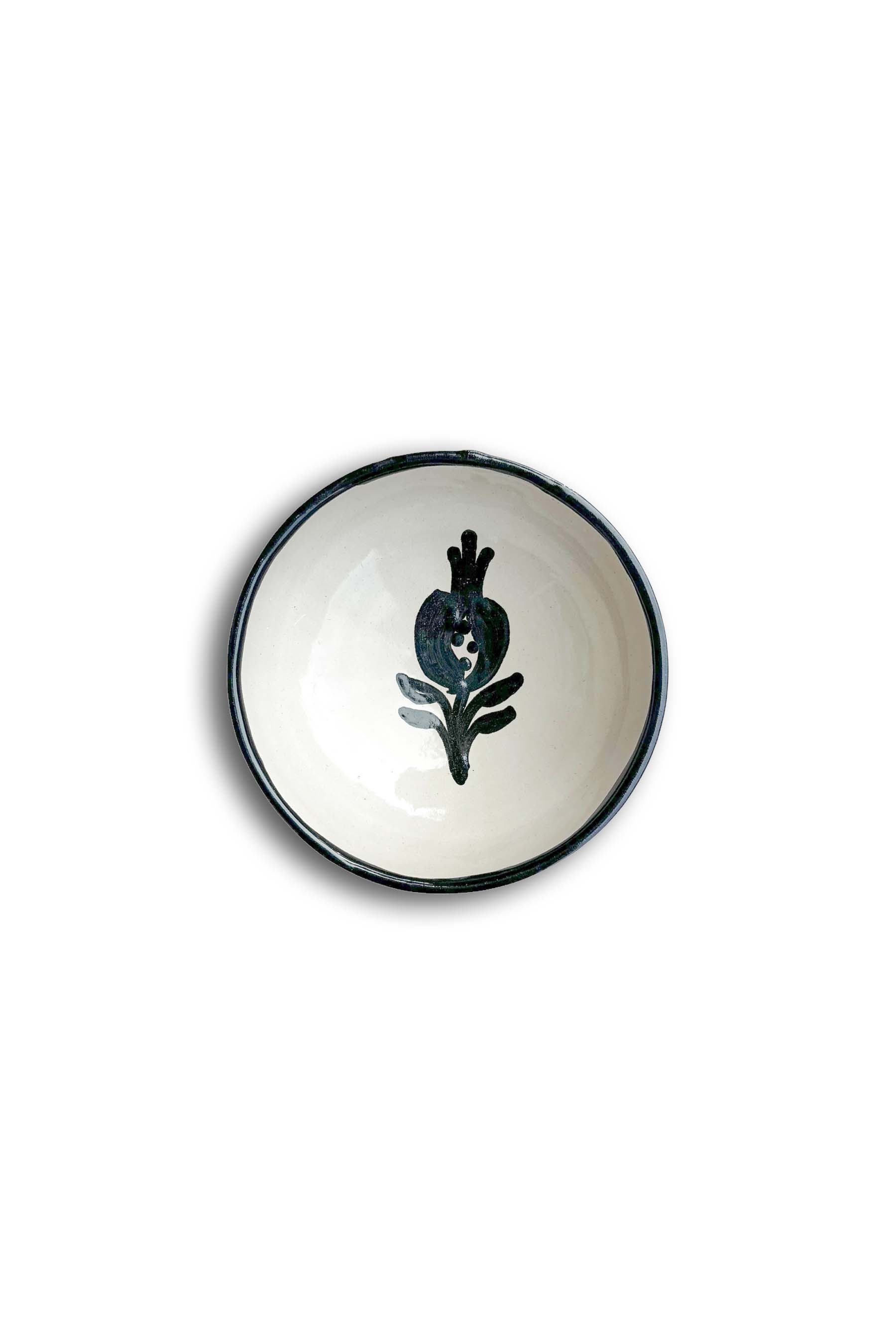 Ceramic Plates & Serving Dishes, Simple Black Pomegranate