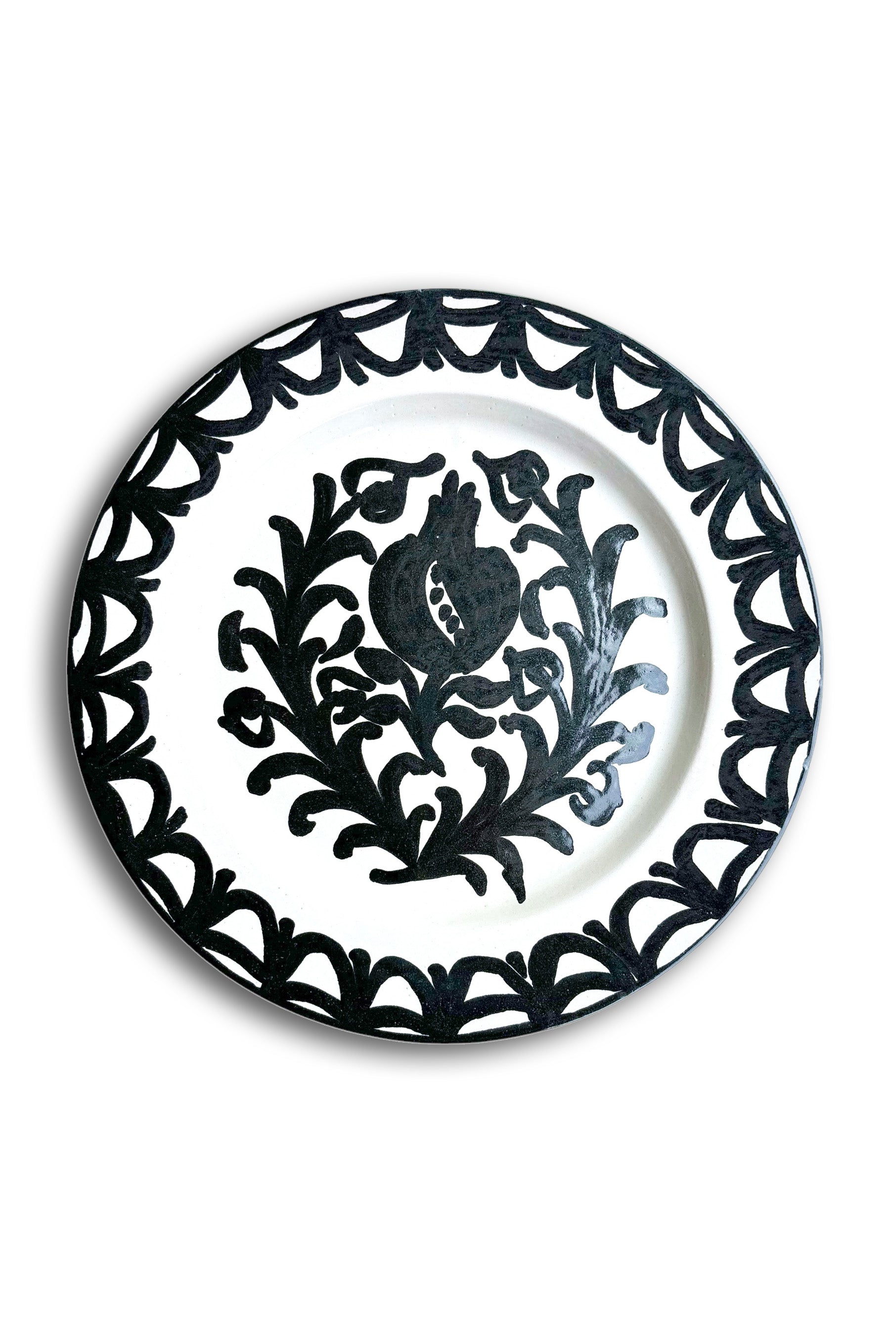 Ceramic Plates & Serving Dishes, Black Pomegranate