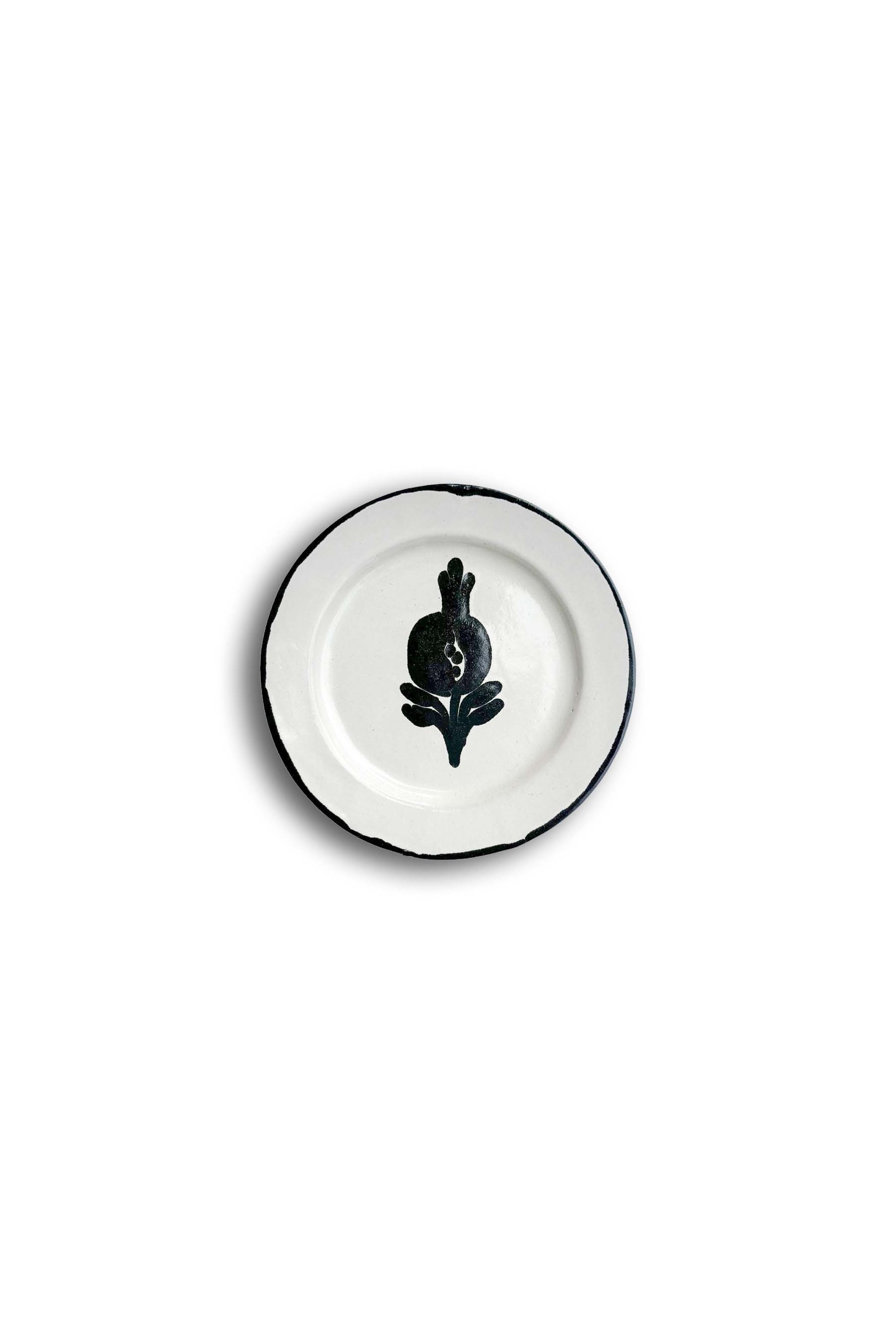 Ceramic Plates & Serving Dishes, Simple Black Pomegranate