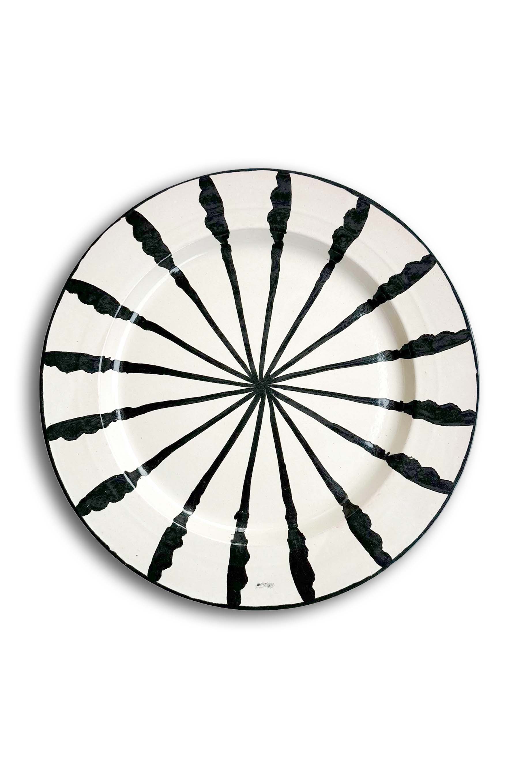Ceramic Plates & Serving Dishes, Black Stripes