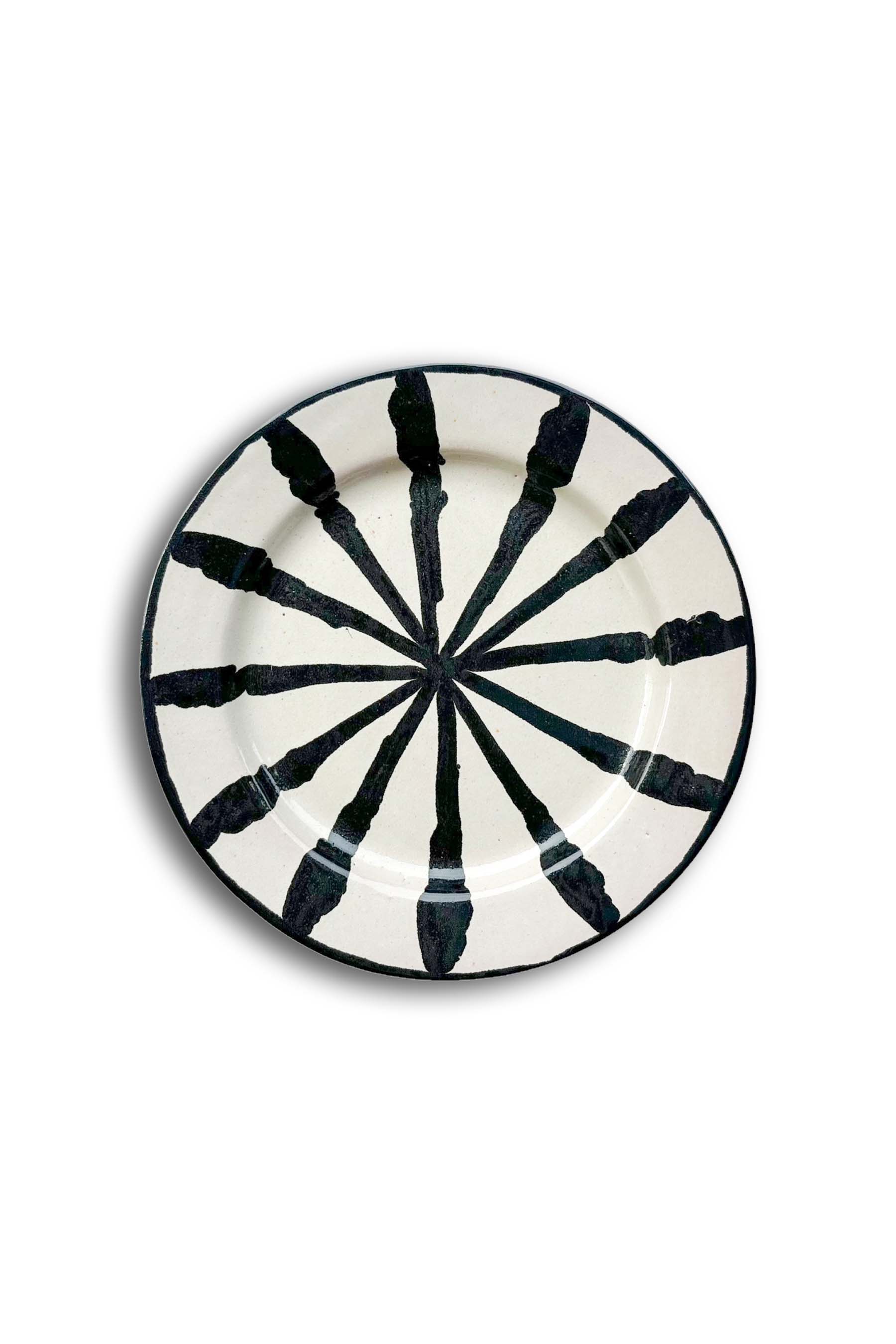 Ceramic Plates & Serving Dishes, Black Stripes
