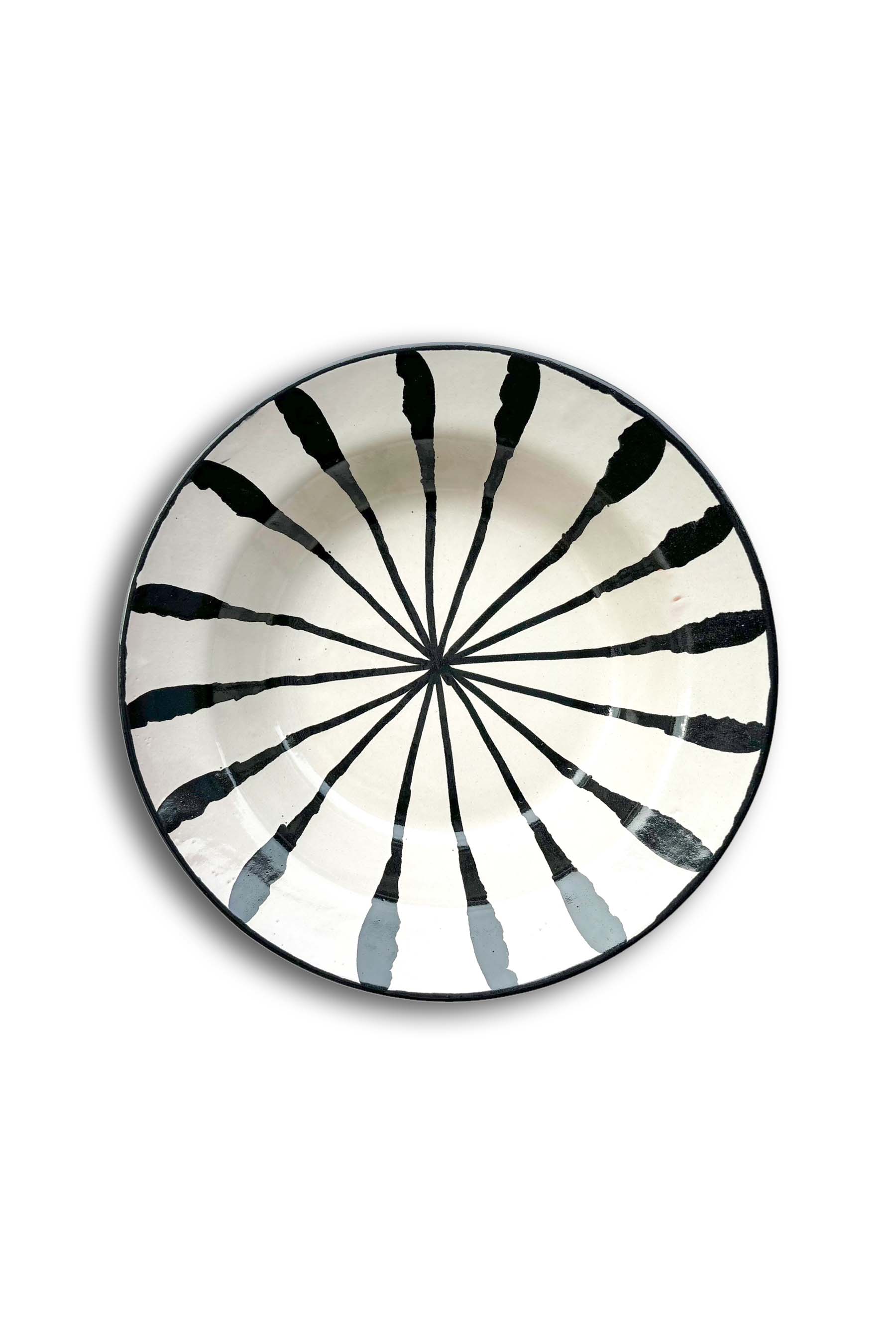 Ceramic Plates & Serving Dishes, Black Stripes