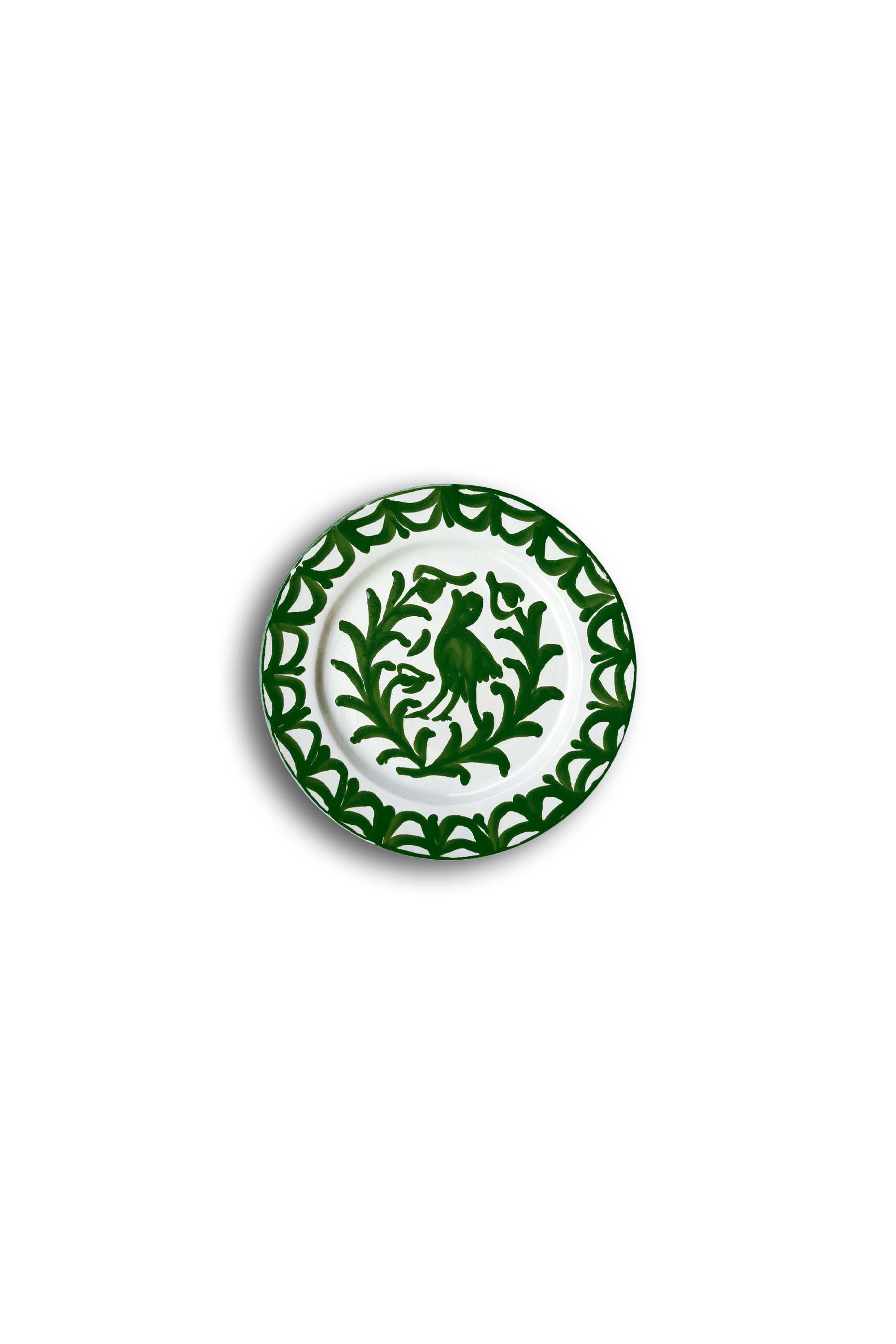 Ceramic Plates & Serving Dishes, Green Bird