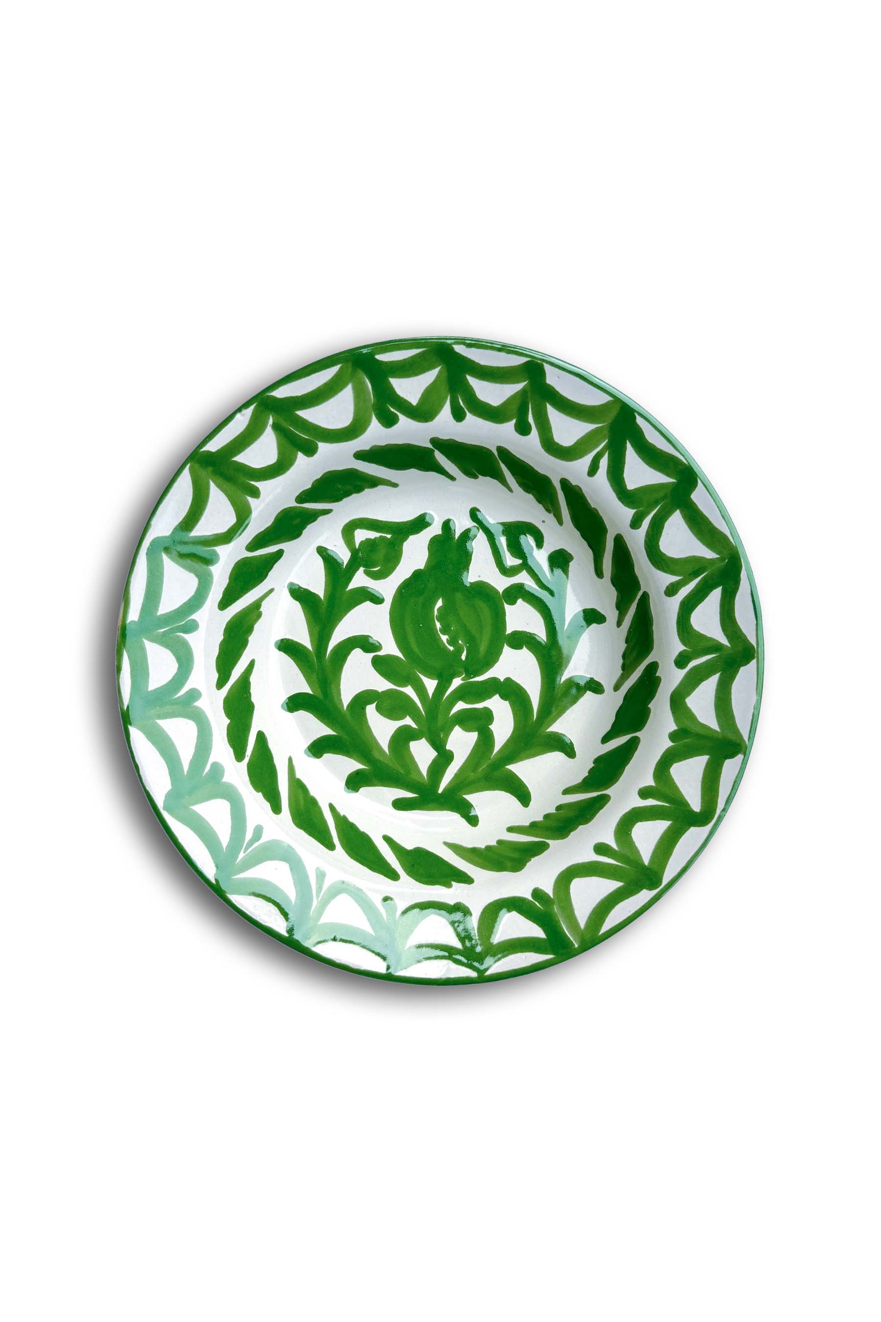 Ceramic Plates & Serving Dishes, Green Pomegranate