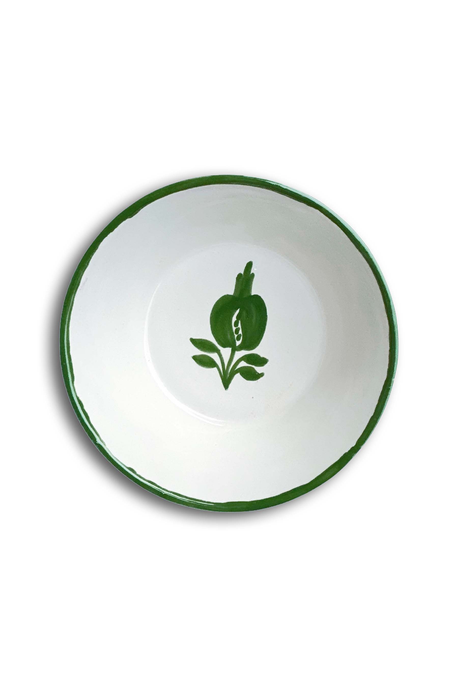Ceramic Plates & Serving Dishes, Green Pomegranate Simple