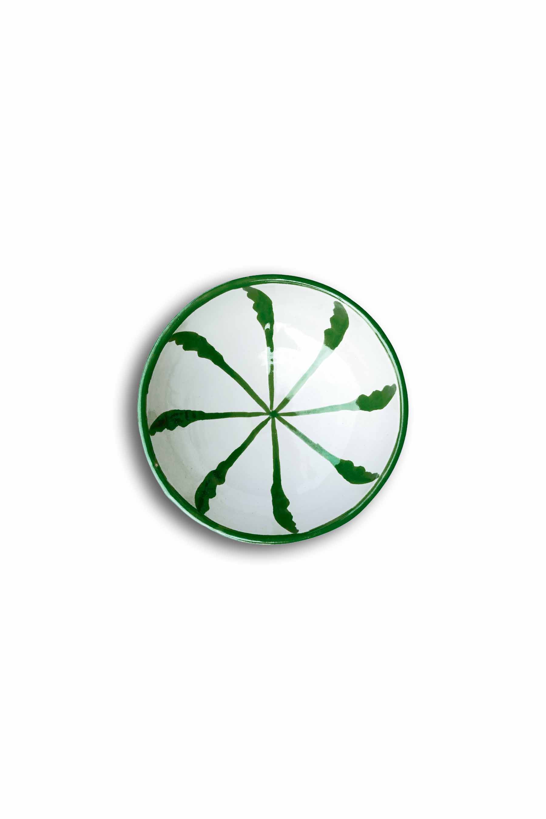 Ceramic Plates & Serving Dishes, Green Stripes