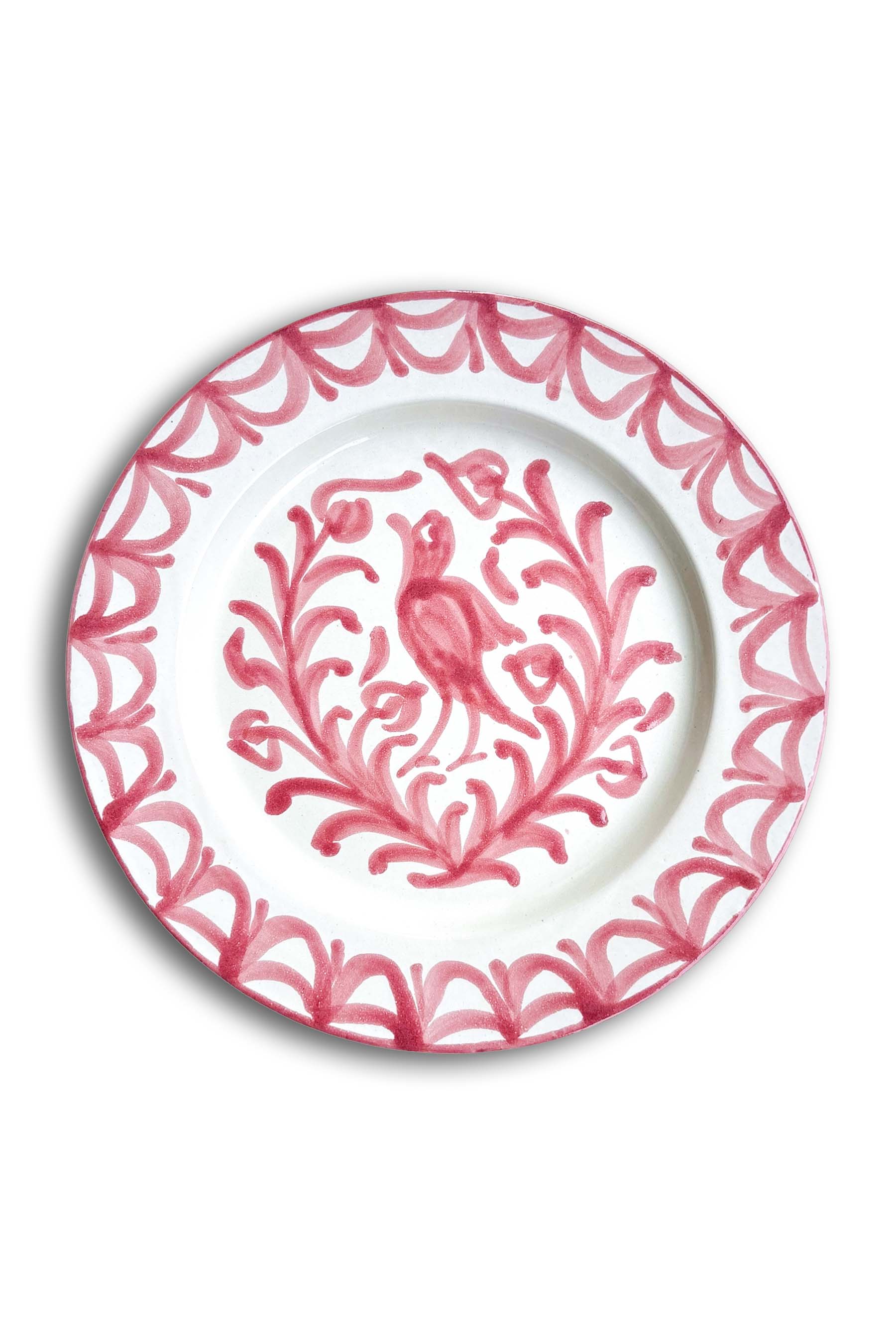 Ceramic Plates & Serving Dishes, Pink Bird