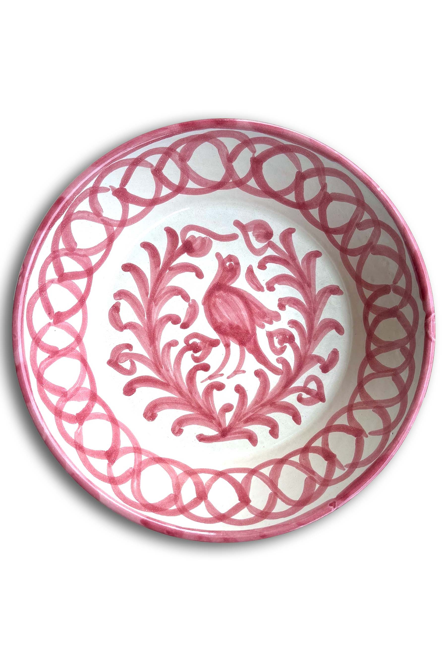 Ceramic Plates & Serving Dishes, Pink Bird