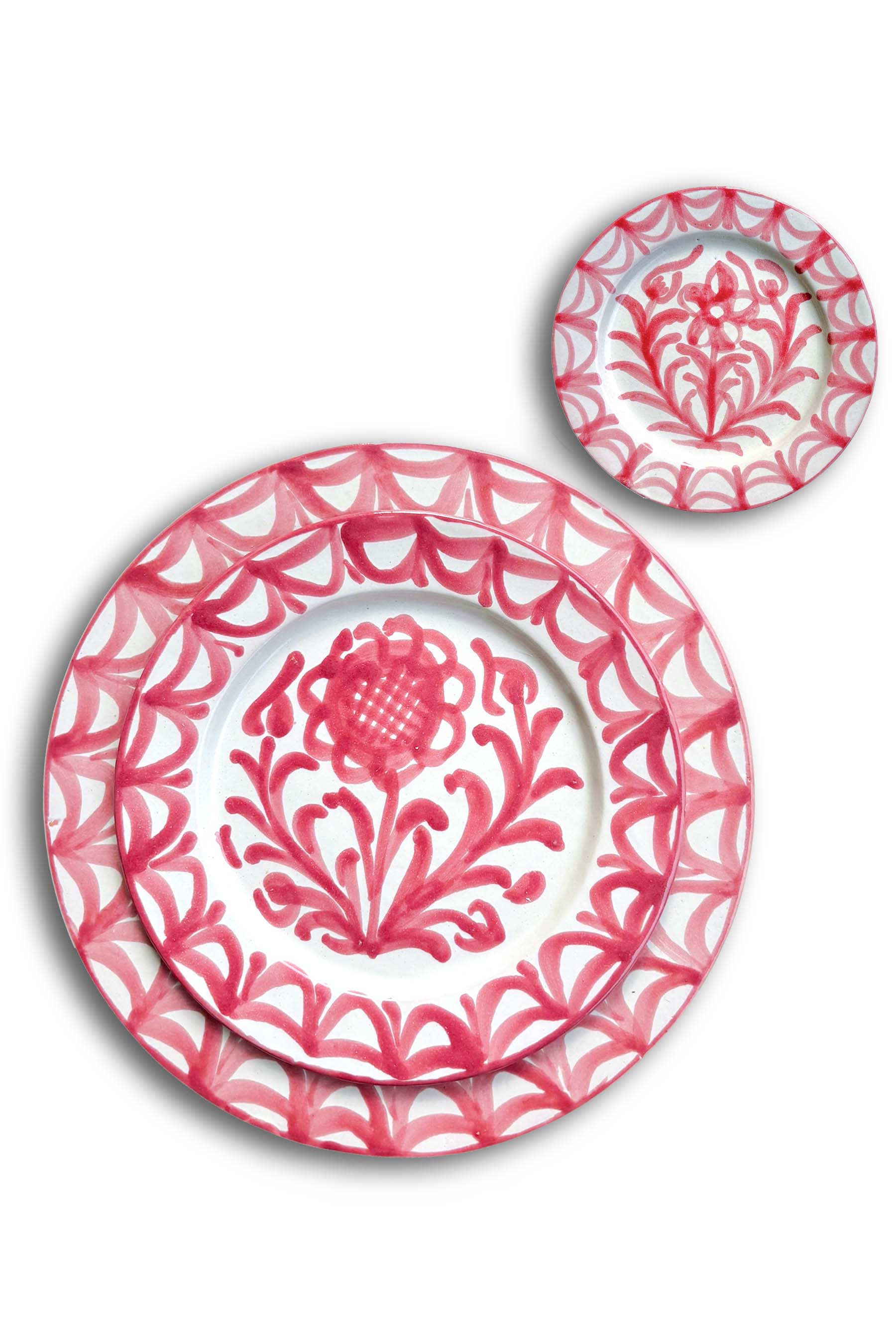 Ceramic Plates & Serving Dishes, Pink Flower