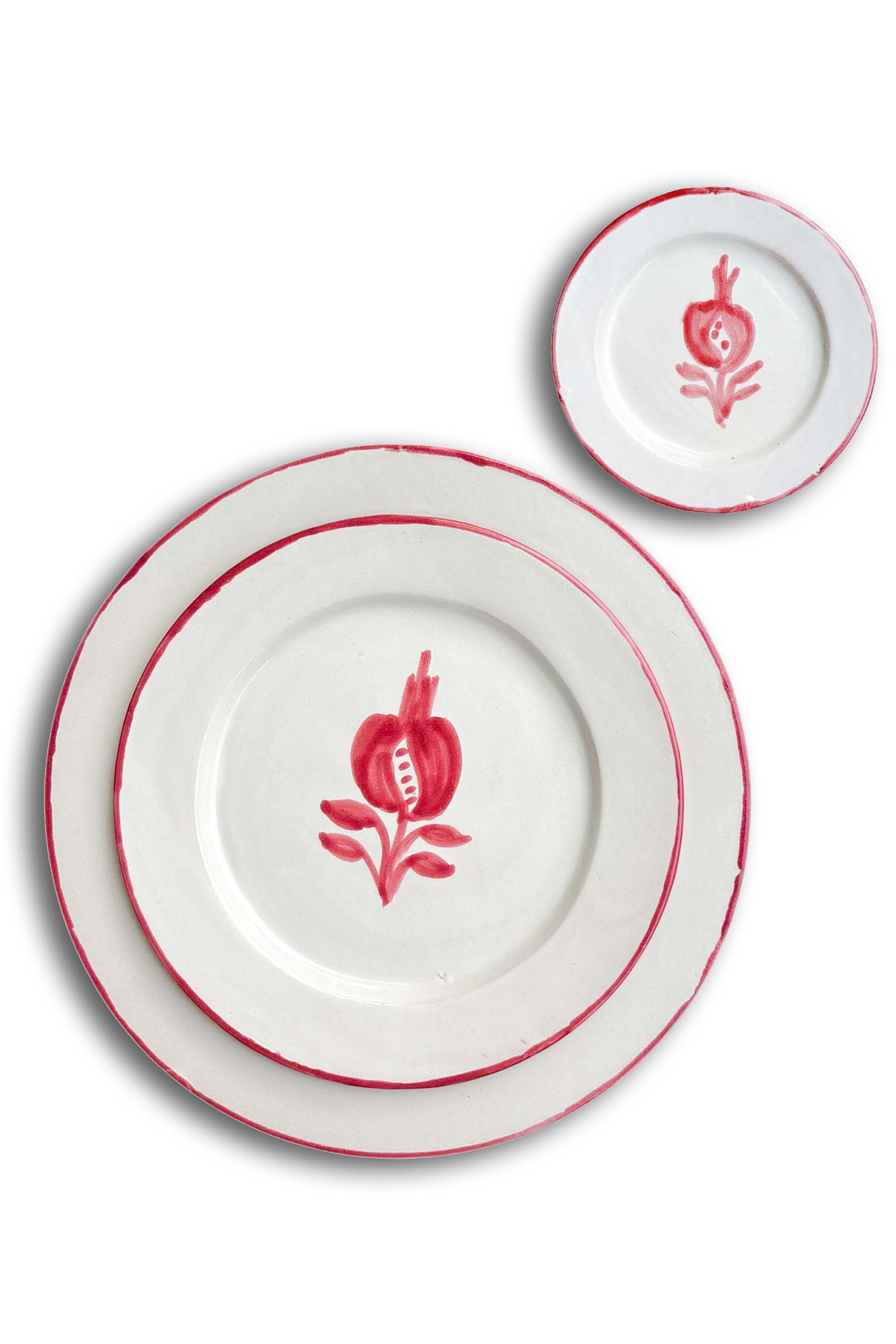 Ceramic Plates & Serving Dishes, Pink Pomegranate Simple