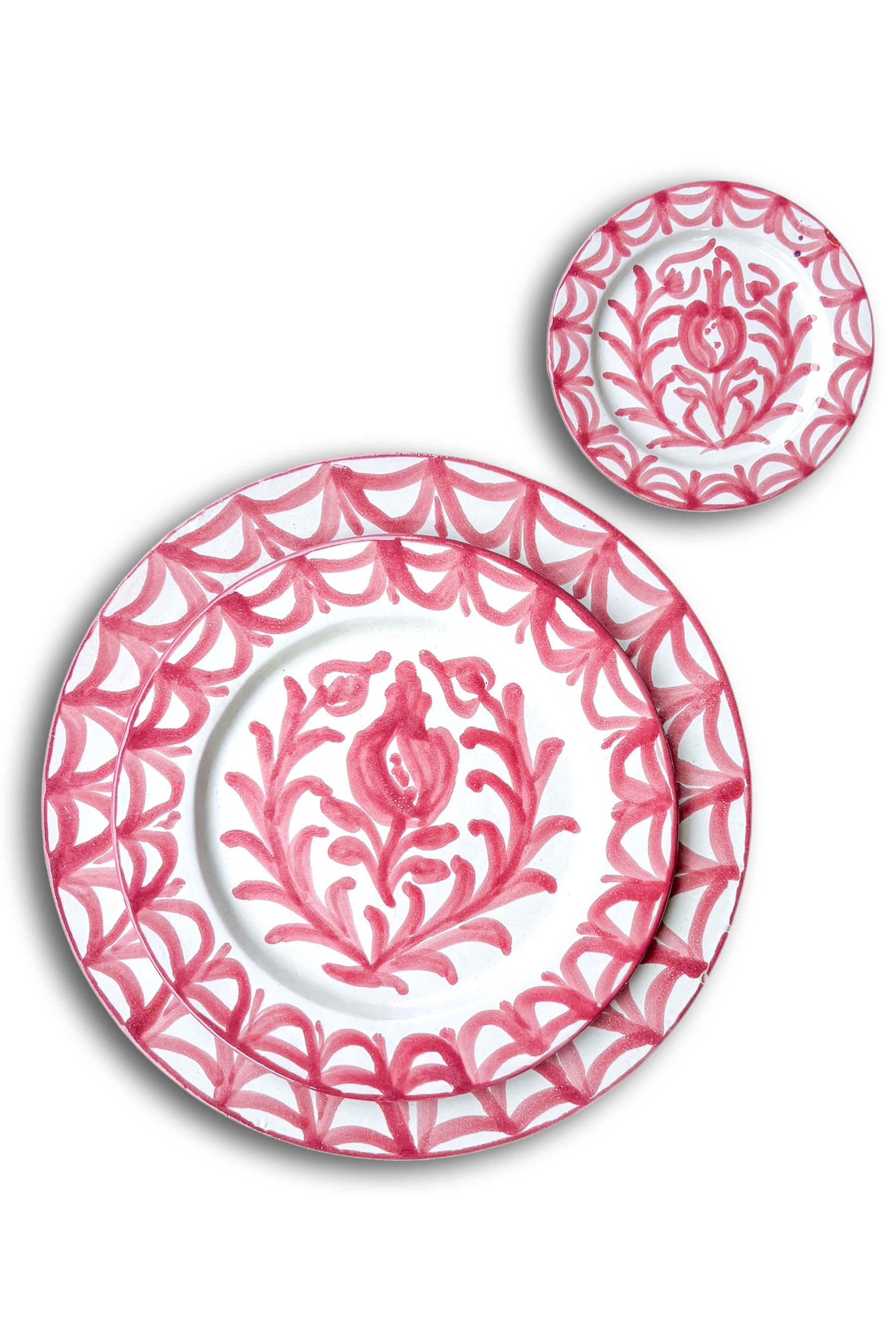 Ceramic Plates & Serving Dishes, Pink Pomegranate