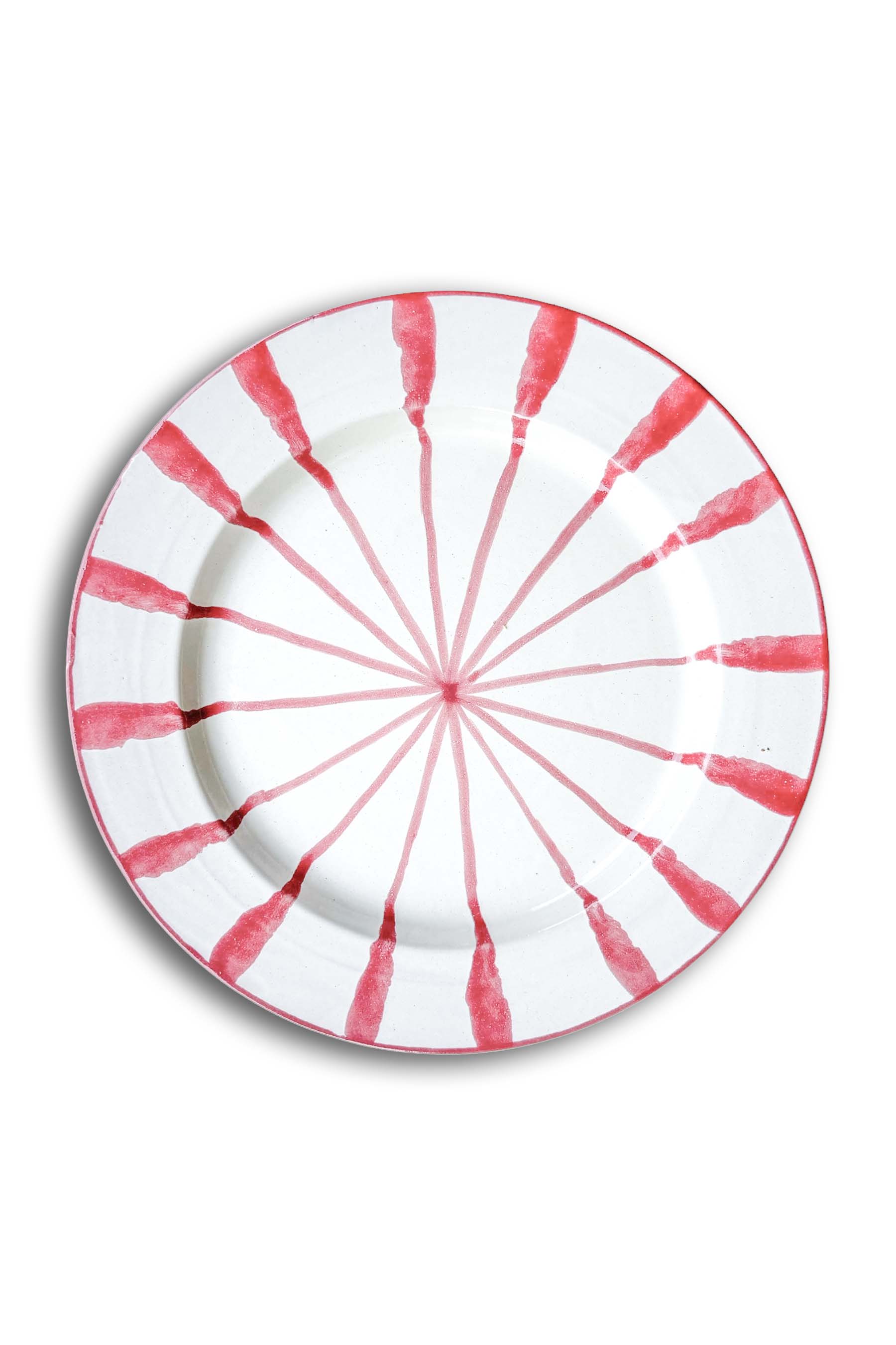 Ceramic Plates & Serving Dishes, Pink Stripes