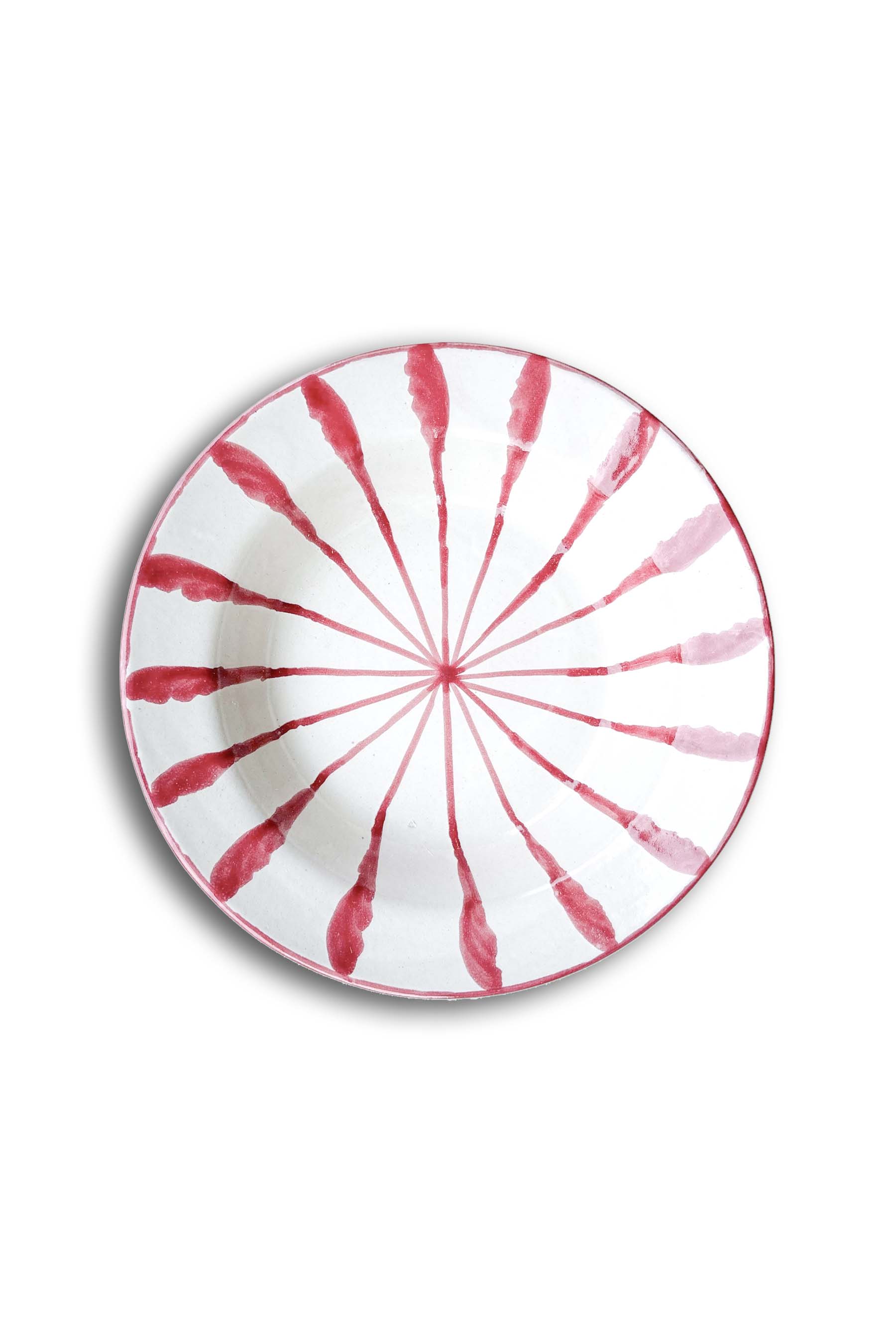 Ceramic Plates & Serving Dishes, Pink Stripes
