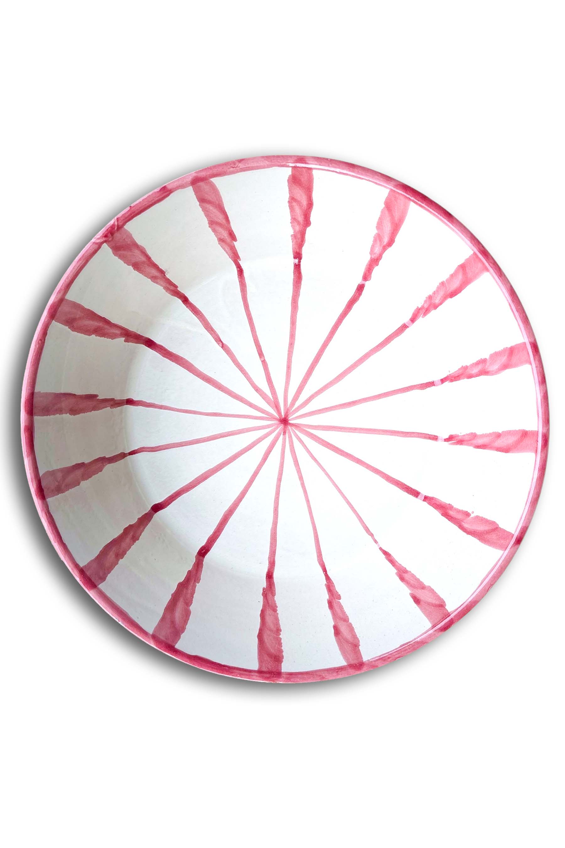 Ceramic Plates & Serving Dishes, Pink Stripes