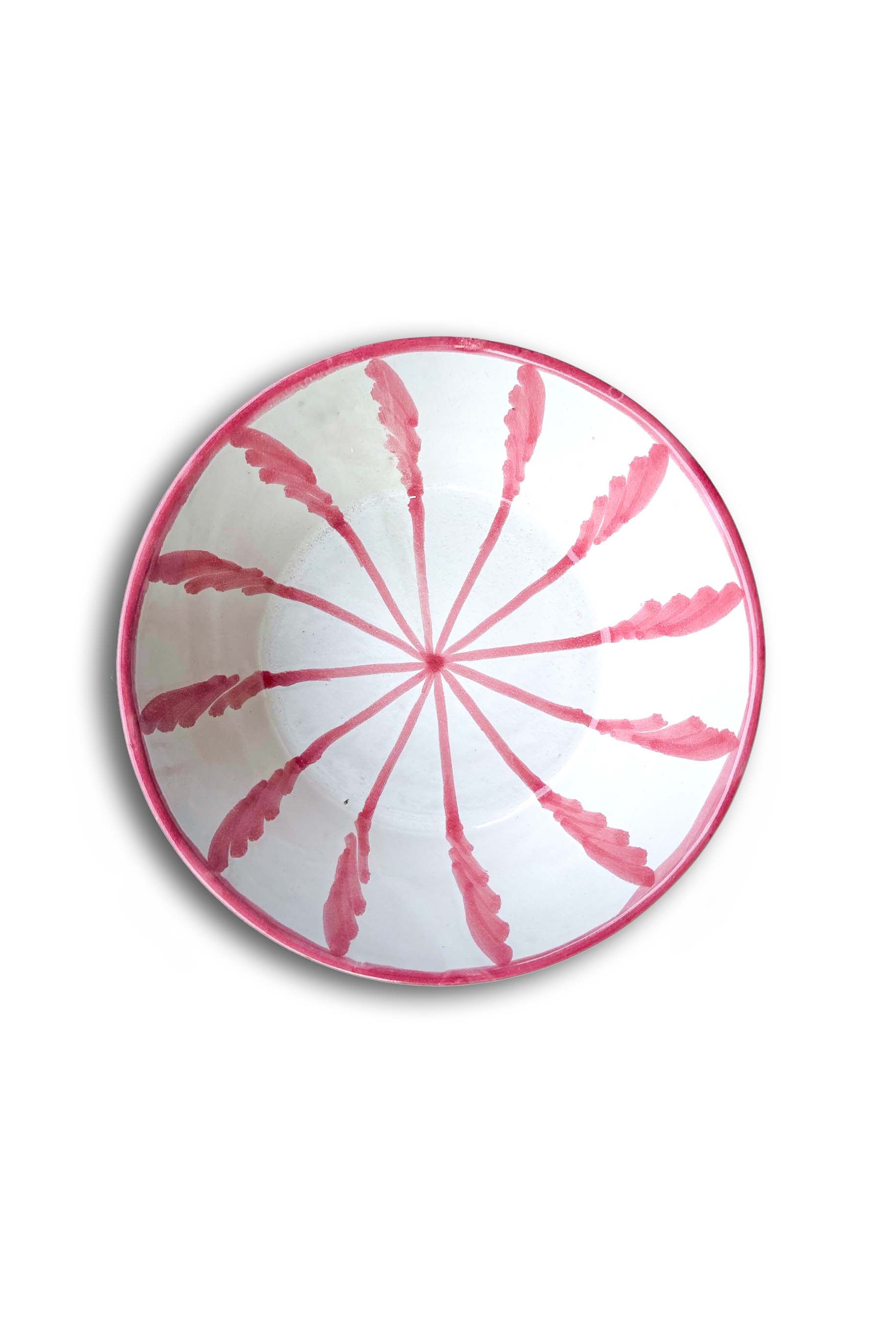 Ceramic Plates & Serving Dishes, Pink Stripes