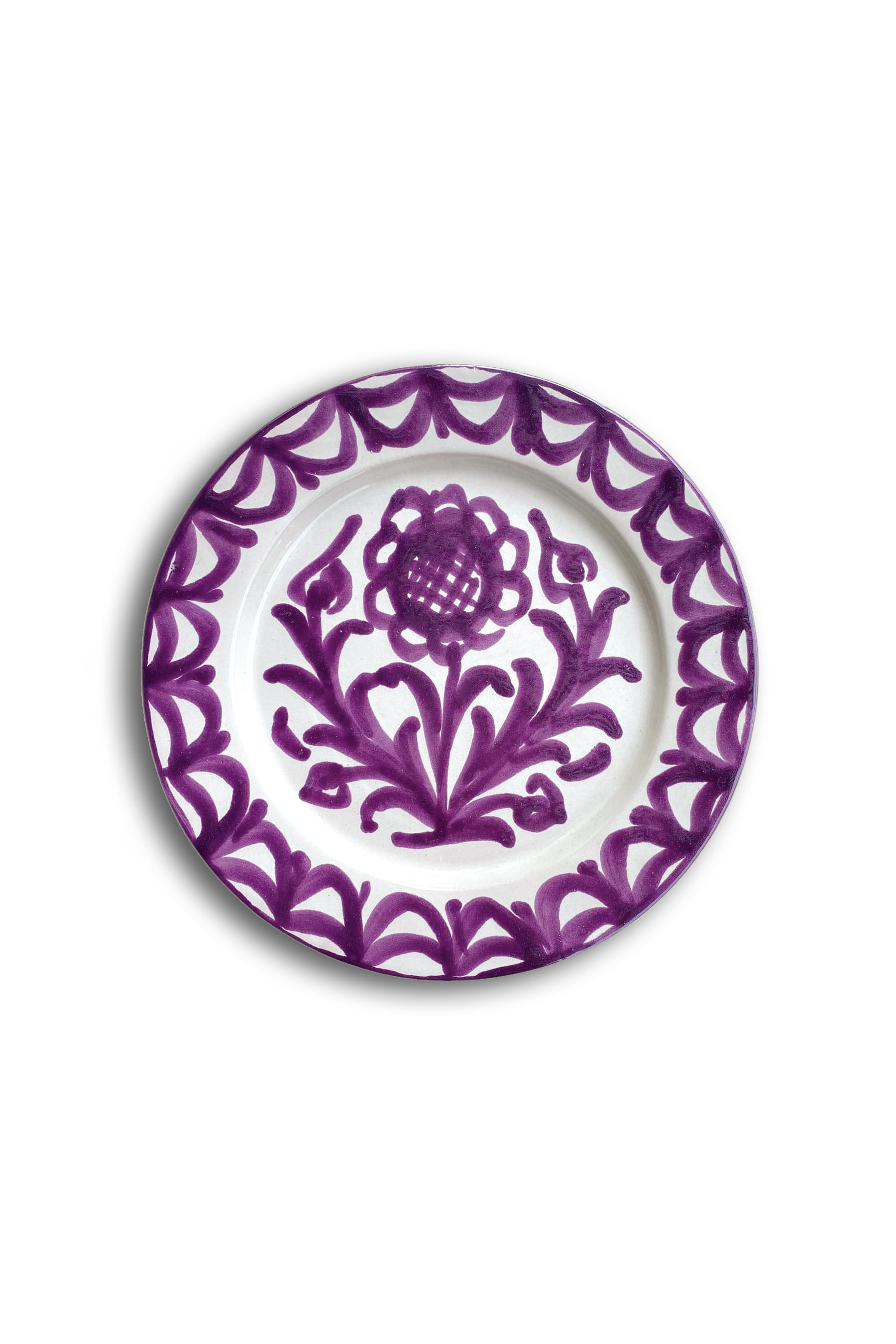 Ceramic Plates & Serving Dishes, Purple Flower