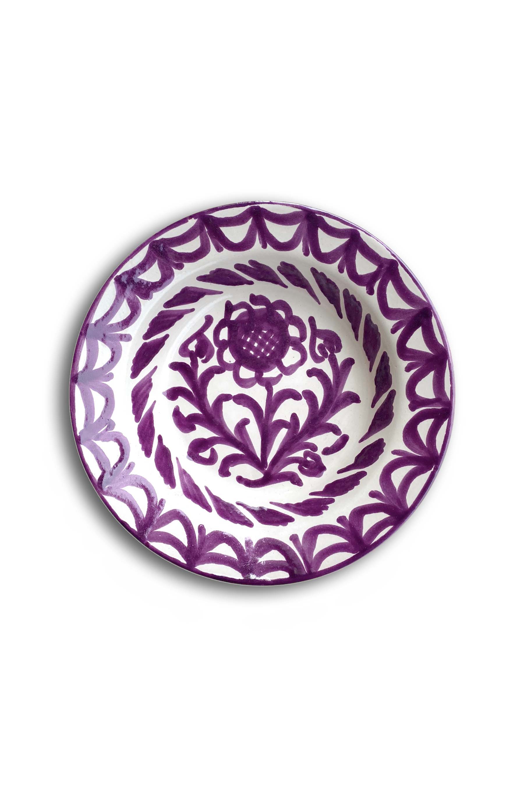 Ceramic Plates & Serving Dishes, Purple Flower