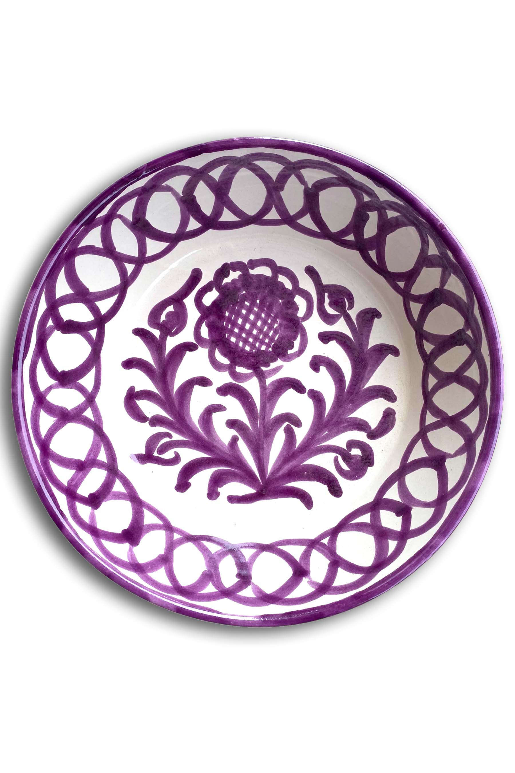 Ceramic Plates & Serving Dishes, Purple Flower