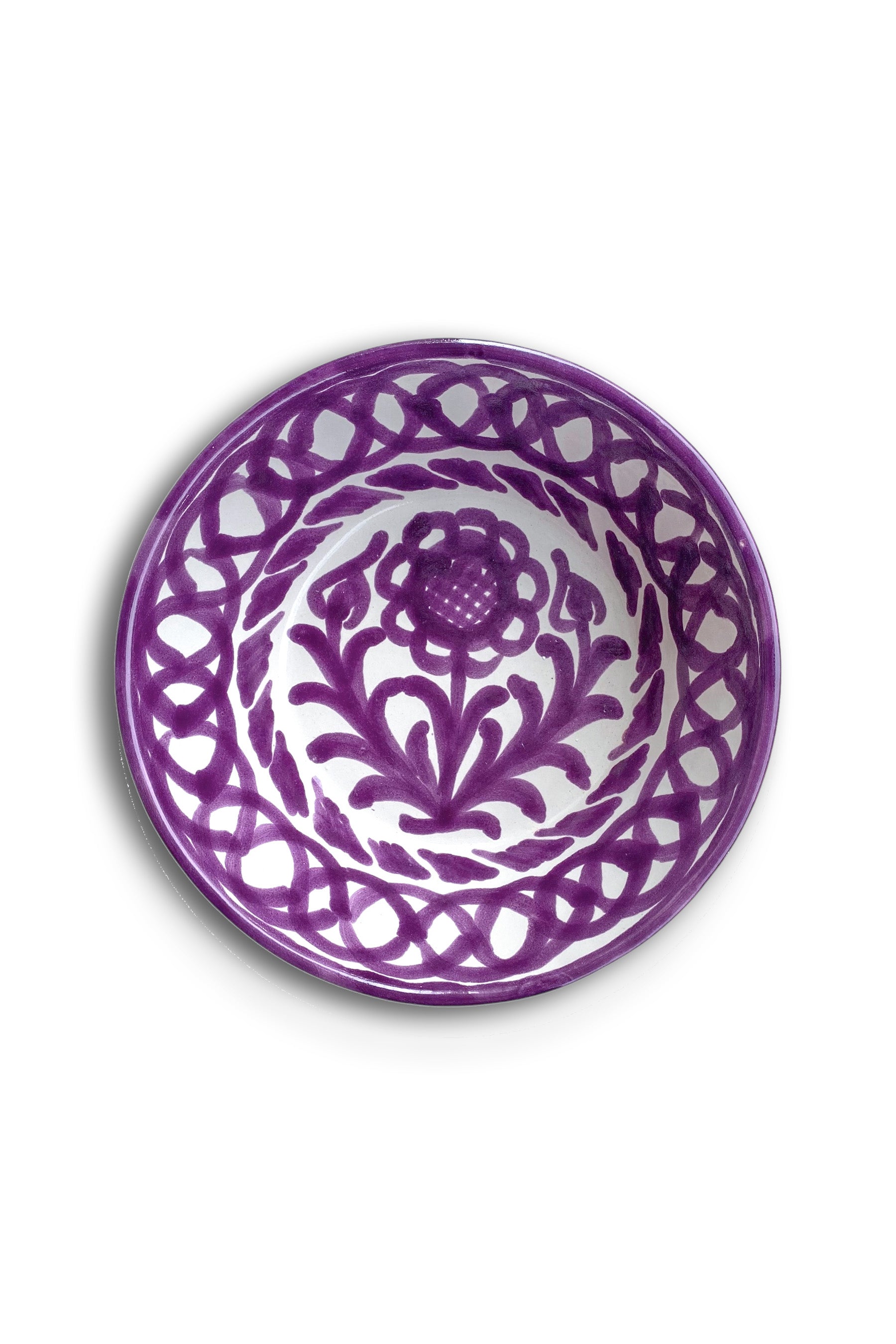 Ceramic Plates & Serving Dishes, Purple Flower