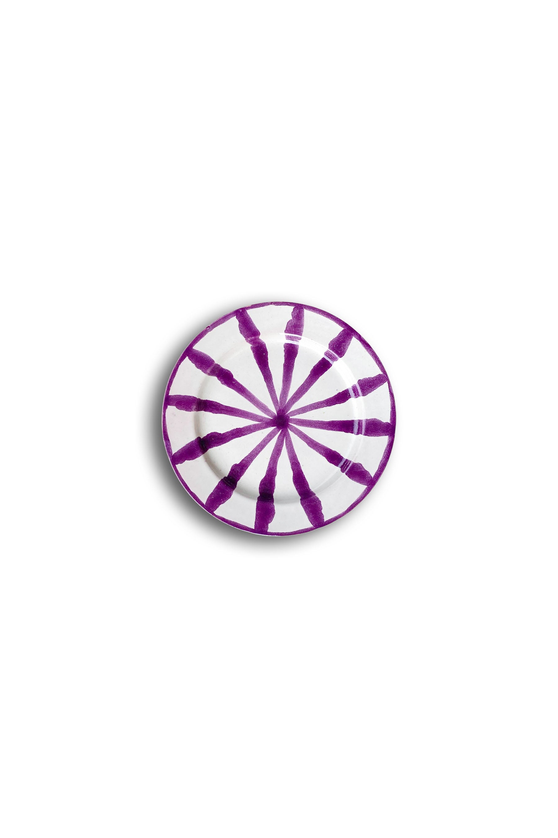 Ceramic Plates & Serving Dishes, Purple Stripes