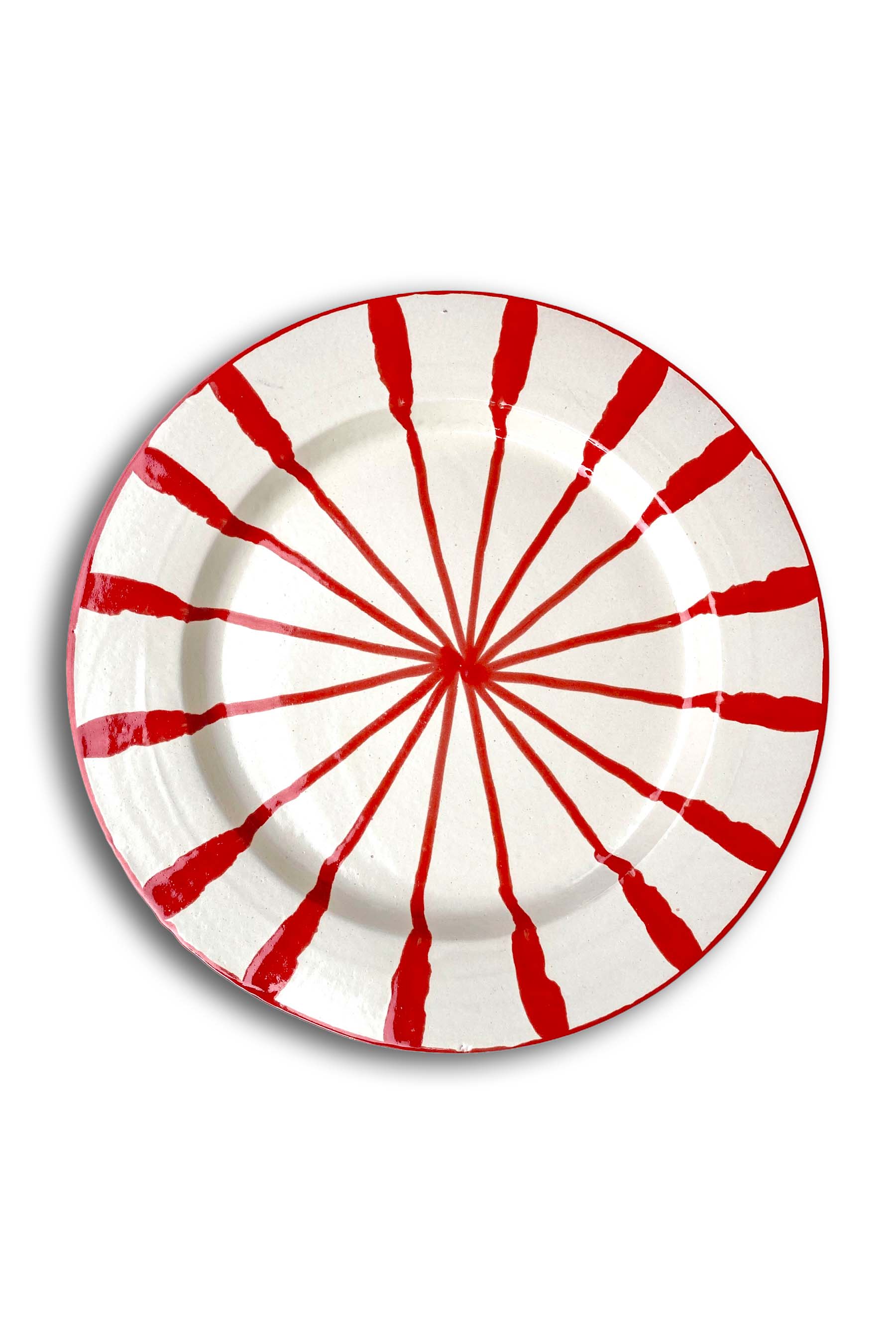 Ceramic Plates & Serving Dishes, Red Stripes